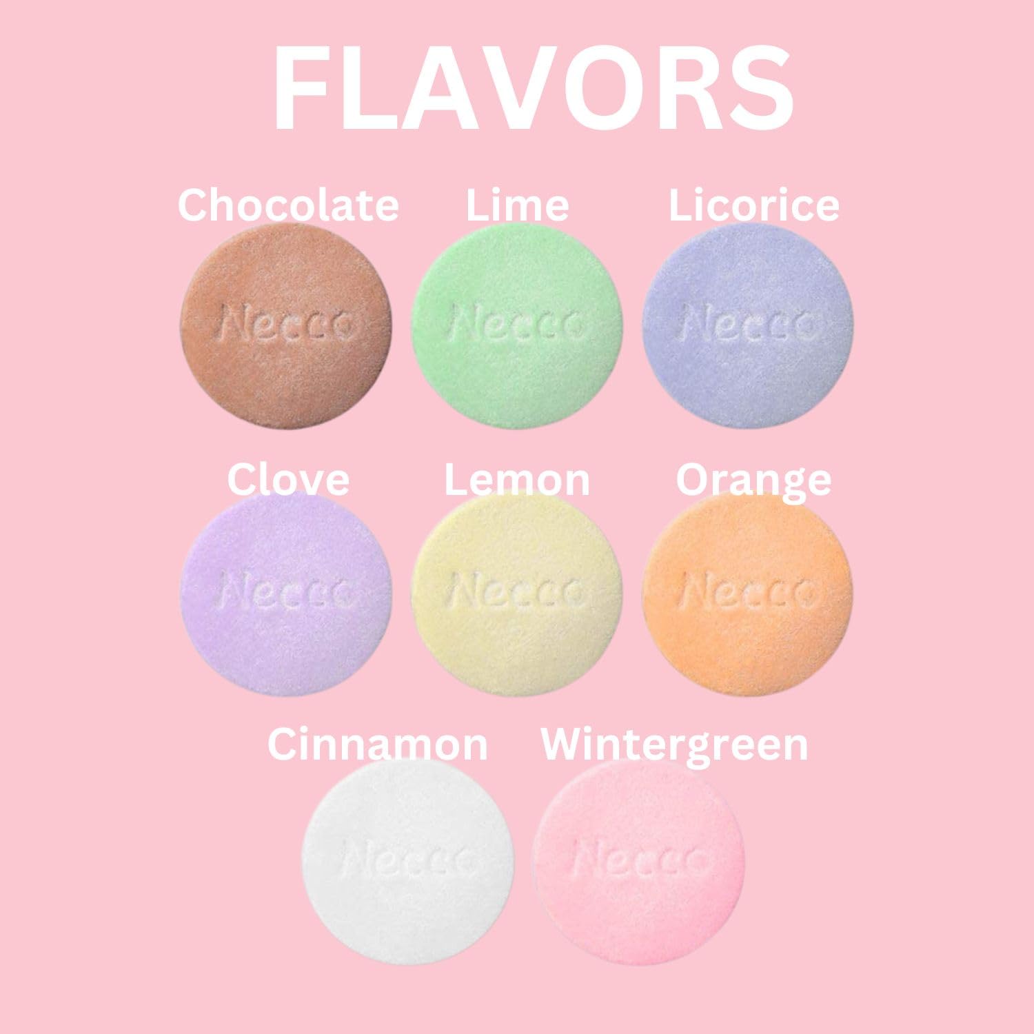 Necco Wafers Variety Pack - 6 Rolls (3 Chocolate & 3 Assorted Flavors) - Original Wafer Candy Gift Set - Classic American Snack for Parties, Halloween Treats & Nostalgic Gifting
