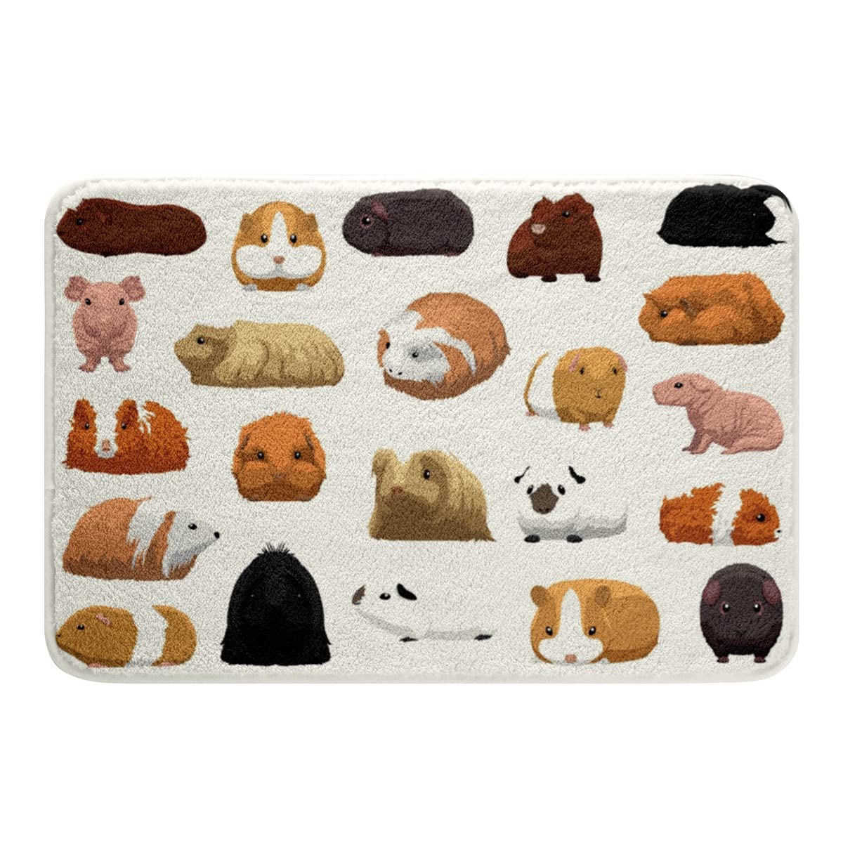 Non-Slip Guinea Pig Bath Mat - Ultra Soft Microfiber for Bathroom & Bedroom Decor - 20