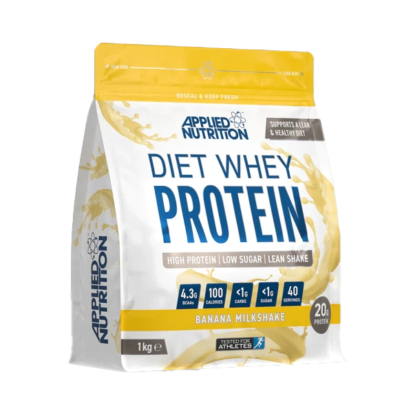 Applied Nutrition Diet Whey Protein Powder - 1kg (40 Servings) | Low Carb, High Protein Meal Replacement for Weight Loss & Muscle Building | Perfect for Post-Workout Recovery & Healthy Breakfast