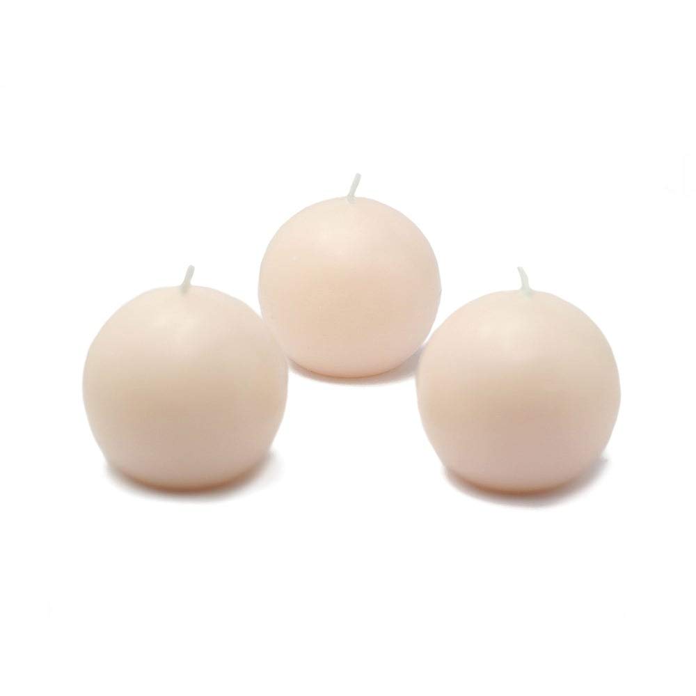 Jeco 2 Inch Ivory Ball Candles - Bulk Pack of 96 Premium Wax Candles for Weddings, Parties, and Home Decor