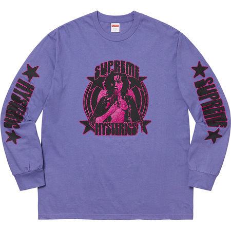 Supreme Hysteric Glamour Long Sleeve T-Shirt - Purple Cotton Streetwear for Men & Women | Perfect for Casual Outfits, Street Style & Urban Fashion