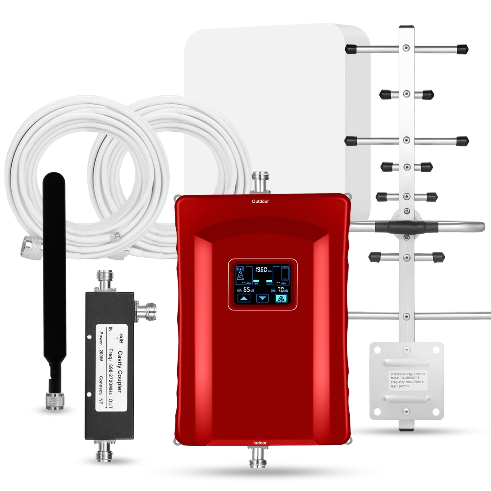 FCC Approved Cell Phone Signal Booster for Home & Multi-Room - Up to 6500 sq ft Coverage | Boosts 5G & 4G Data for All US Carriers (Band 66/25/2/4/5/12/13/17) | Perfect for Rural Areas, Basements & Large Homes