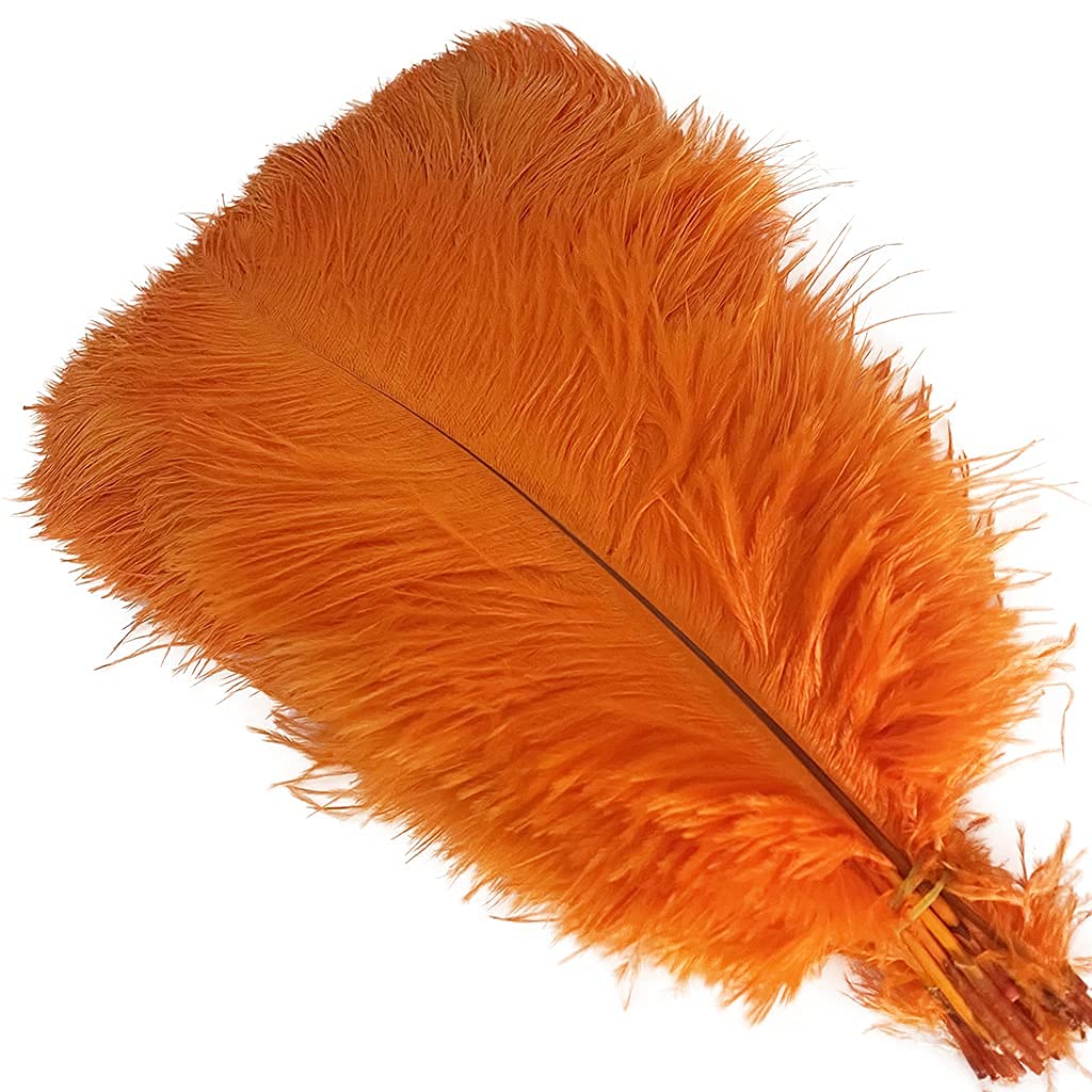 LONDGEN 5pcs Ostrich Feathers 16-18inch for Wedding Decor & Party Centerpieces