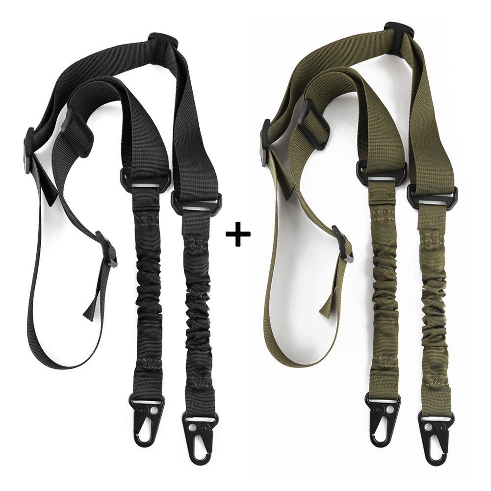 Accmor 2-Point Extra Long Rifle Sling - Adjustable Two Point Traditional Gun Strap with Heavy Duty Metal Hooks for Hunting, Shooting & Outdoor Sports - Perfect for Hunting Trips, Range Days & Tactical Training