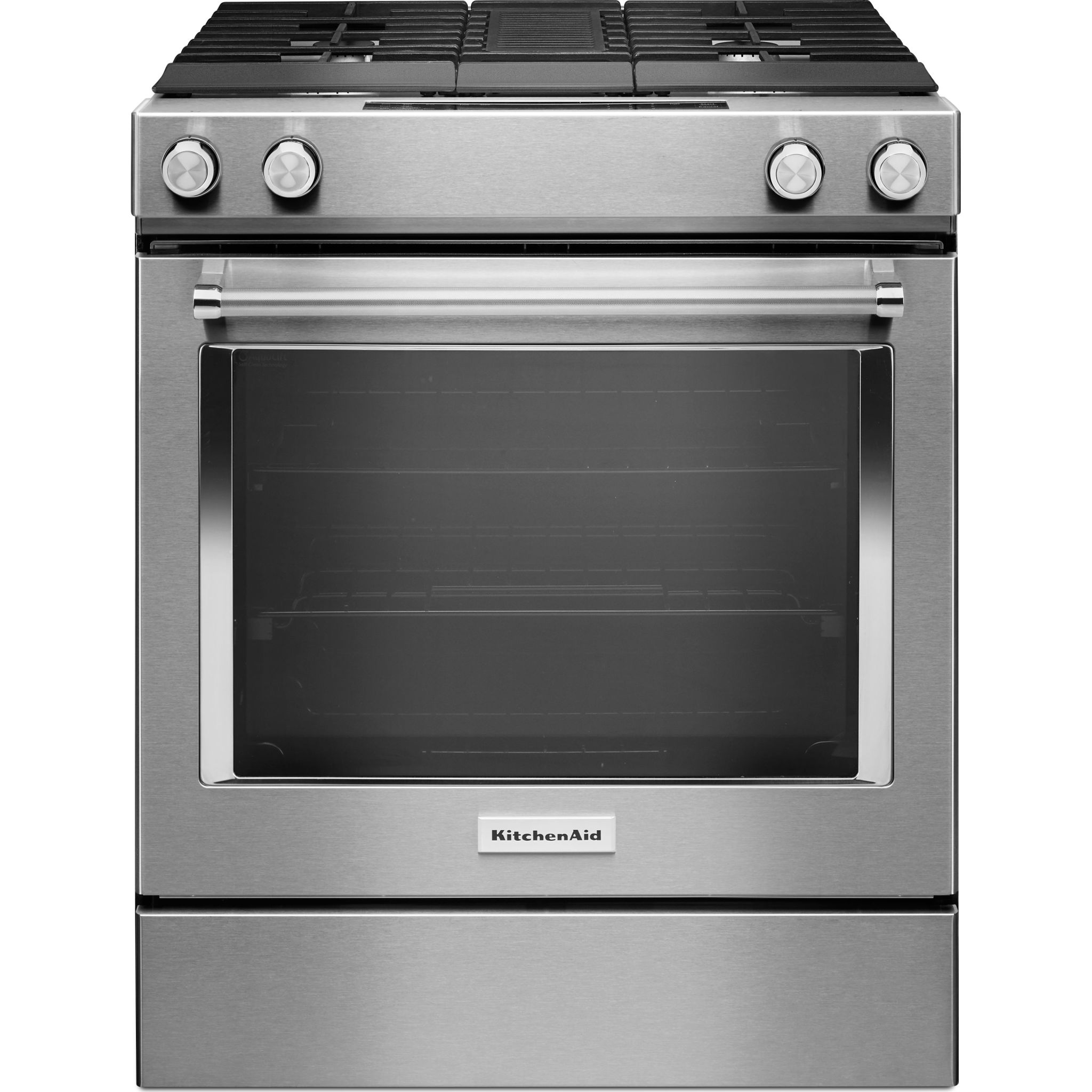 KitchenAid KSDG950ESS 30-Inch Slide-In Dual Fuel Range - Stainless Steel Gas Stove & Electric Oven for Professional Cooking & Baking at Home