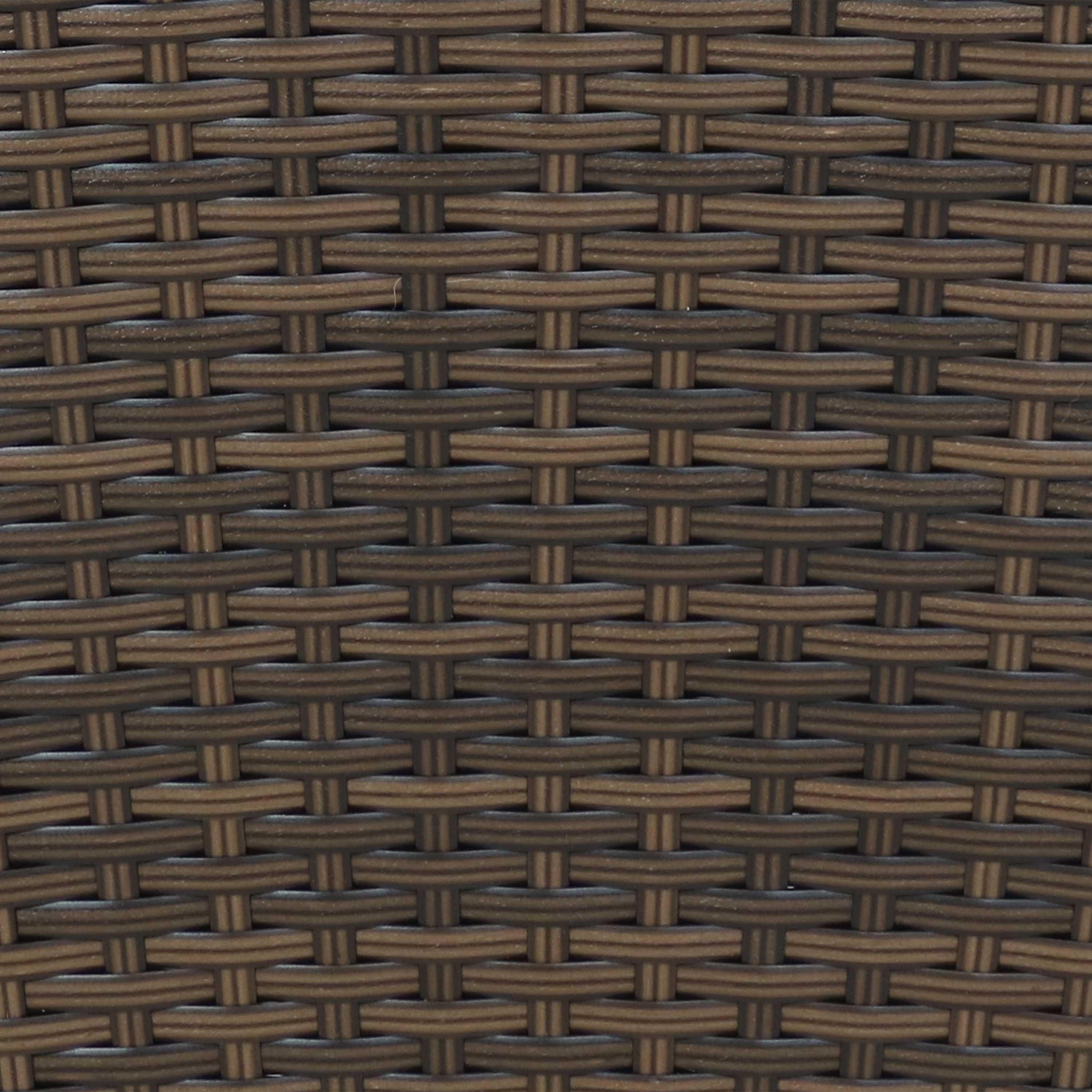 Sunnydaze 2-Piece Set of Brown Square Tall Wicker Planters - Durable Poly Rattan Outdoor Garden Decor for Patio, Balcony & Backyard Landscaping