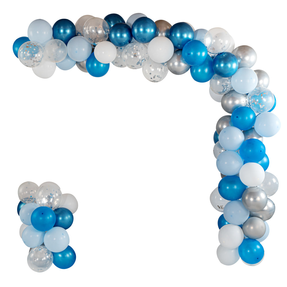 Balloonify Blue, Silver & White Balloon Arch Garland Kit - 104 Pieces Party Decorations for Birthdays, Weddings & Baby Showers
