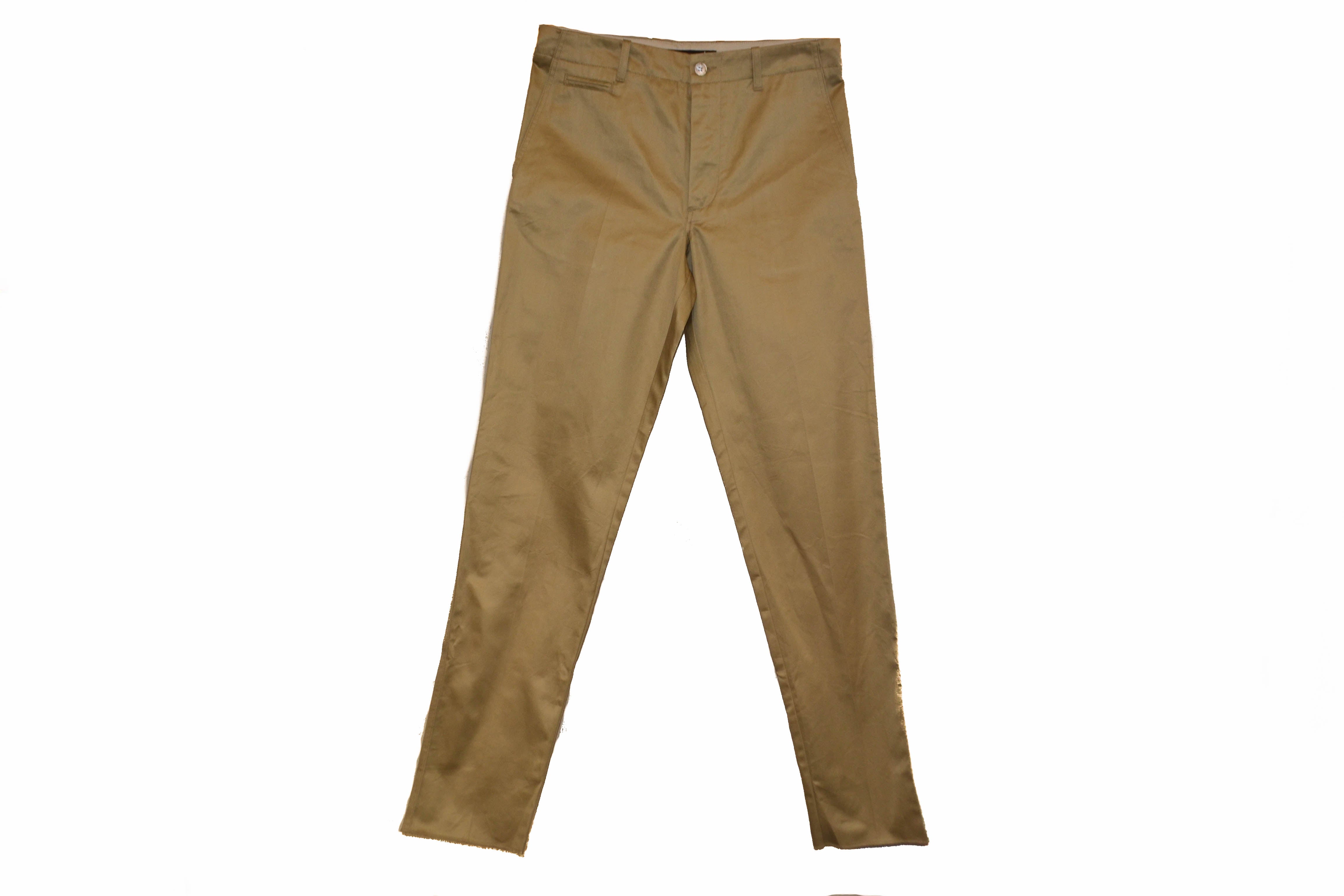 Authentic Louis Vuitton Green Cotton Men's Pants Size 50 - Luxury Casual Wear for Business & Travel