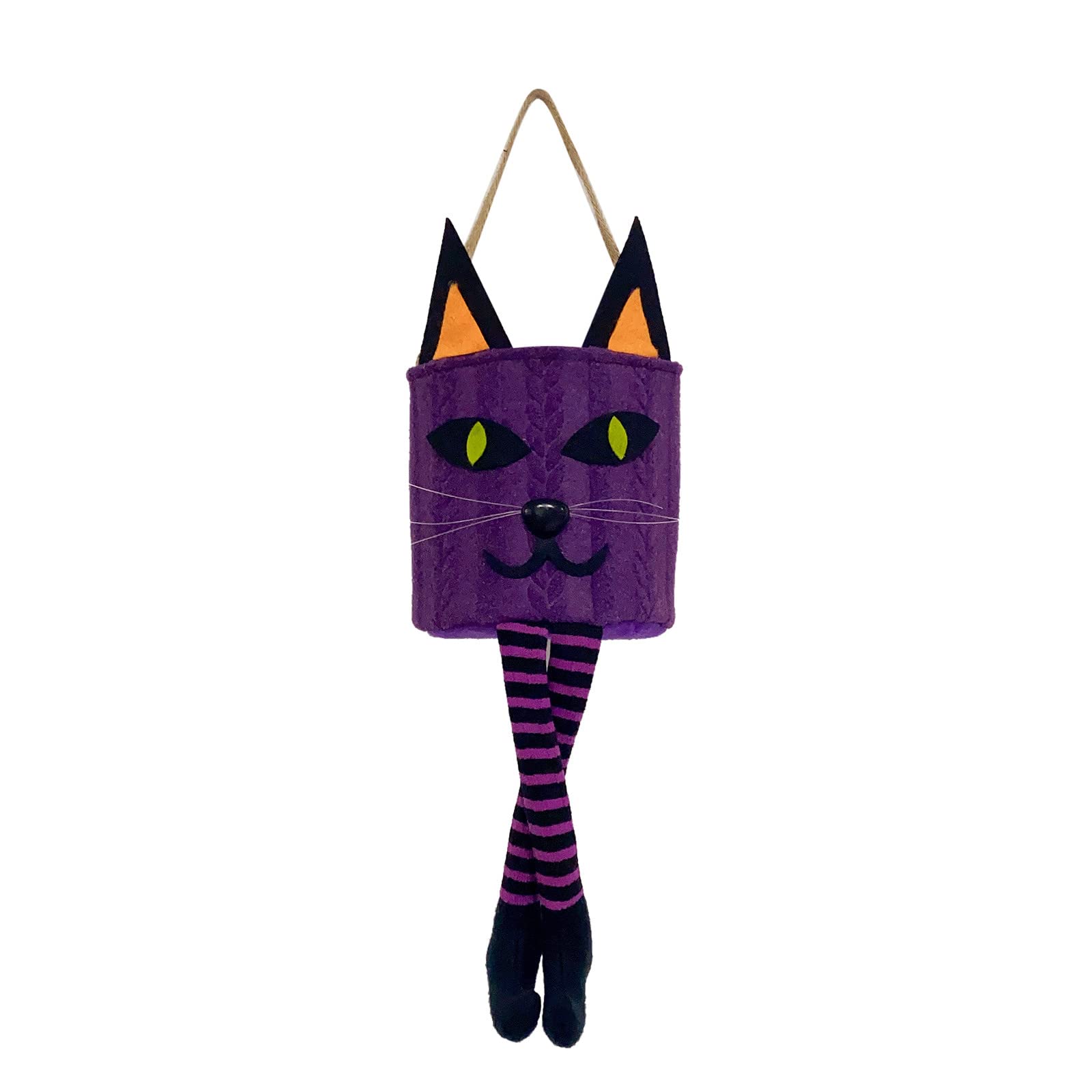 Halloween Party Decorations - Non-Woven Hanging Candy Bucket & Pendant for Kids 8-12 | Spooky Home Decor, Trick-or-Treat Bag, Classroom & Birthday Party Favors | Boys & Girls Halloween Decors (A, One Size)
