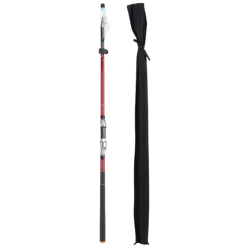Portable Telescopic Sea Fishing Rod - 5-Section 2.7M Carbon Fiber Fishing Pole with Carry Bag | Saltwater & Freshwater Fishing Gear for Beach, Boat & Shore Angling