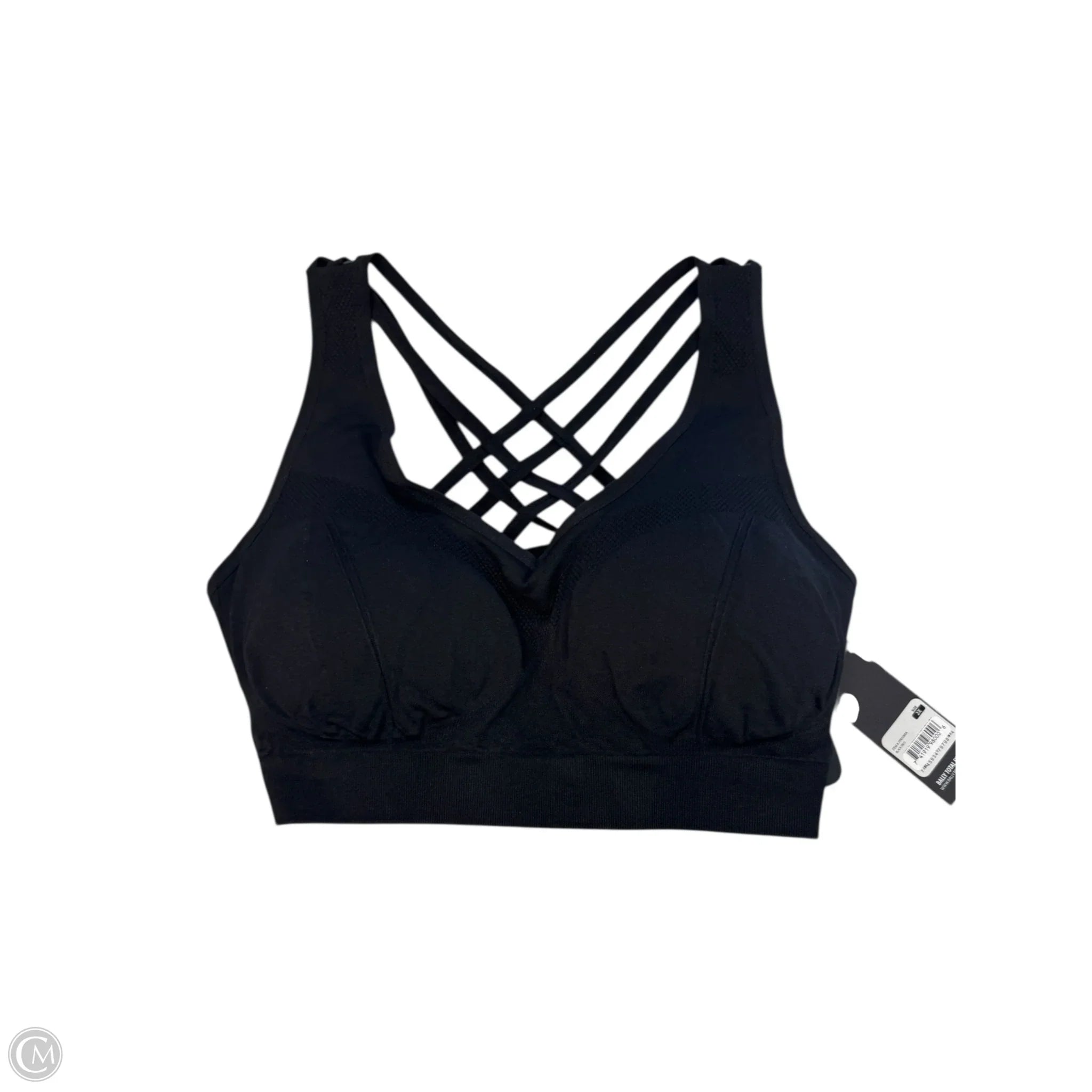 Bally Black Plus Size Athletic Sports Bra 2X - High Support Workout Bra for Running, Yoga & Gym