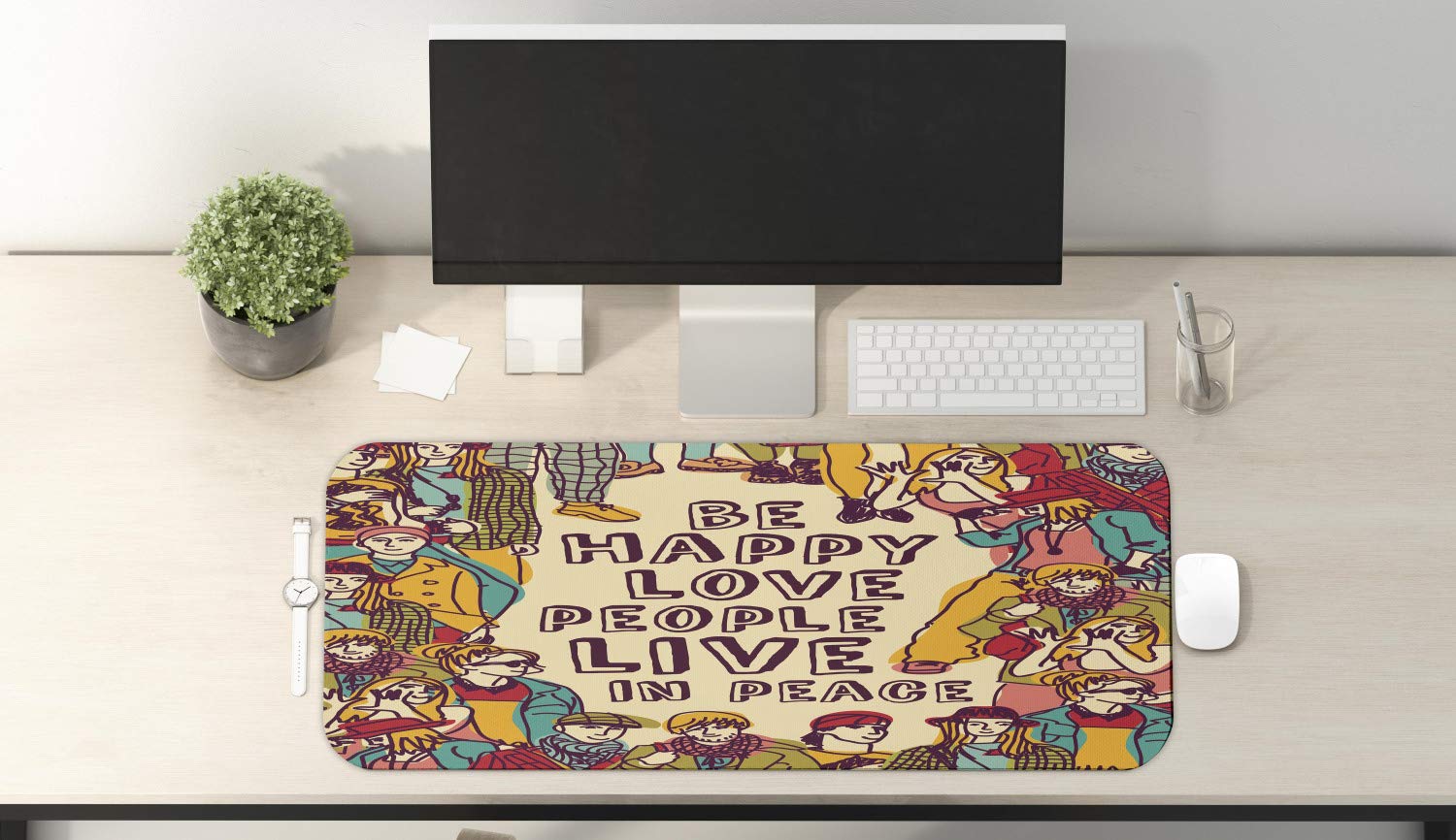 Ambesonne Large Non-Slip Gaming Mouse Pad 31