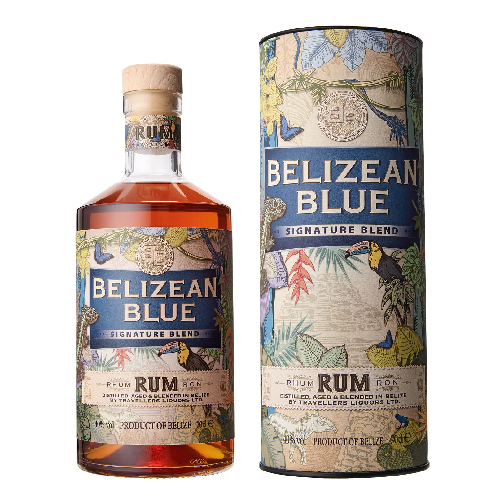 Premium Belizean Blue Signature Blend Rum - 700ml Bottle, 40% Alcohol by Volume | Perfect for Cocktails, Gifts & Tropical Celebrations