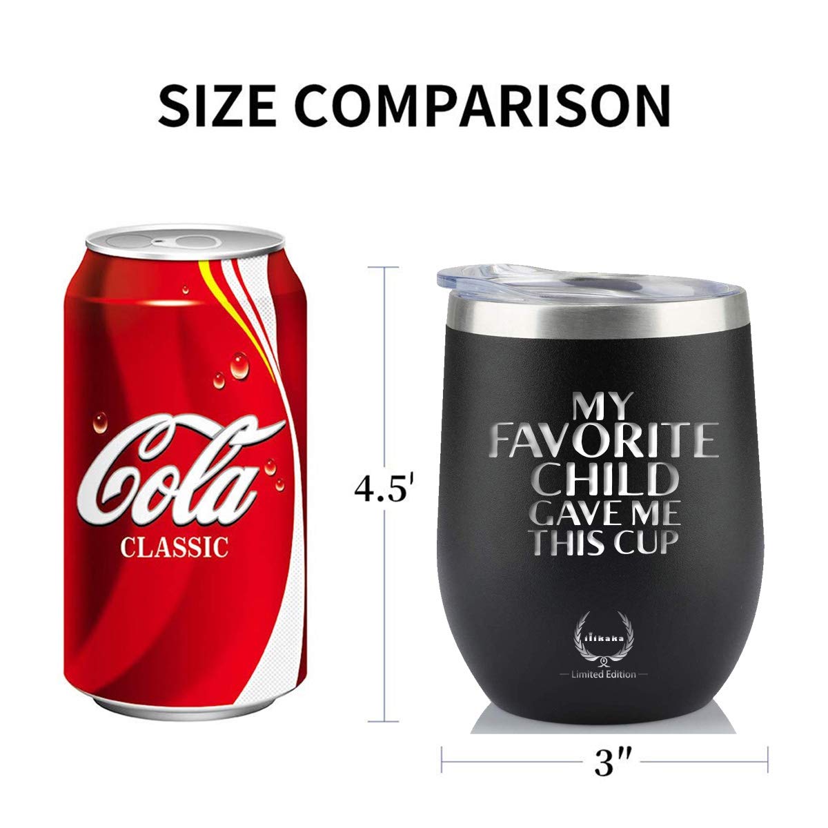 Personalized 12oz Black Wine Tumbler - Unique Birthday Gift for Dad from Daughter or Son, Father's Day Gift for Grandpa & Uncle, Thoughtful Present for Mom & Parents Who Have Everything - Perfect for Wine Lovers, Coffee Drinkers & Outdoor Activities