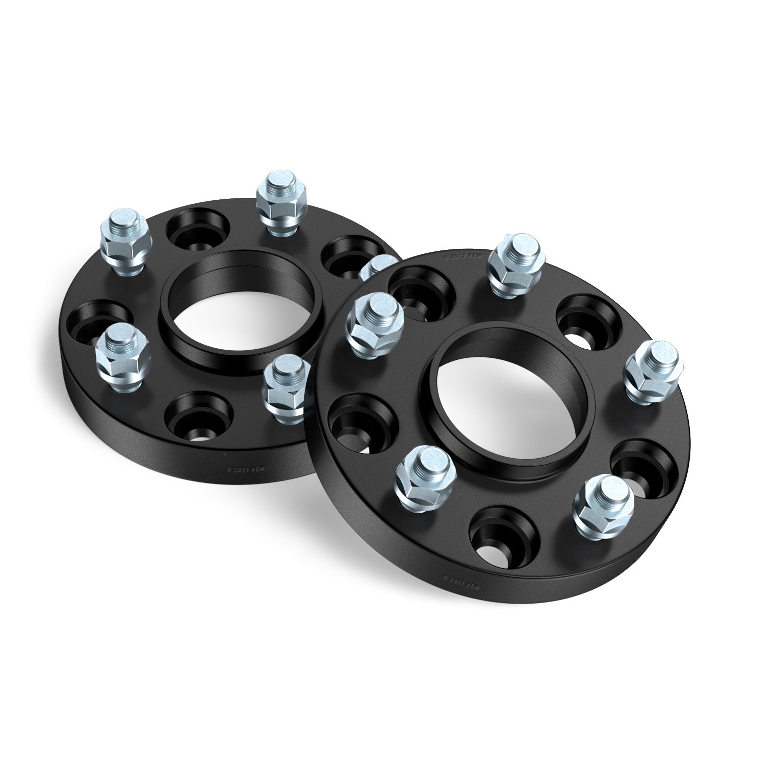 2PCS 25mm (1 Inch) 5x114.3 Hubcentric Wheel Spacers - 67.1mm Bore, 12x1.5 Studs - Compatible with Hyundai Genesis, Tiburon, Veloster, Kia Optima, Soul, Mazda 3, Miata, Protege, Jeep Patriot, Toyota & More - Black - Perfect for Enhanced Stance, Wheel Fitment & Performance Upgrades