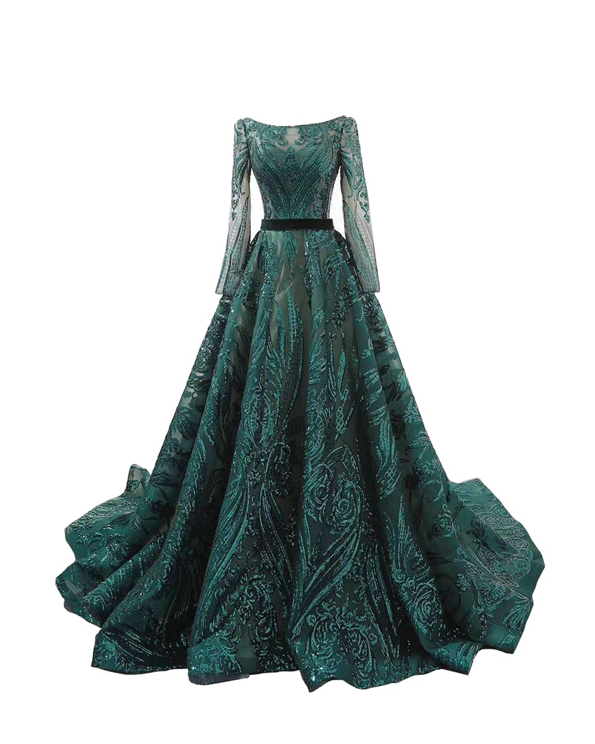 Elegant A-Line Prom Dress for Evening Wedding, Shower & Birthday Party | Aries Tuttle Green Formal Gown for Women | Perfect for Special Occasions & Celebrations