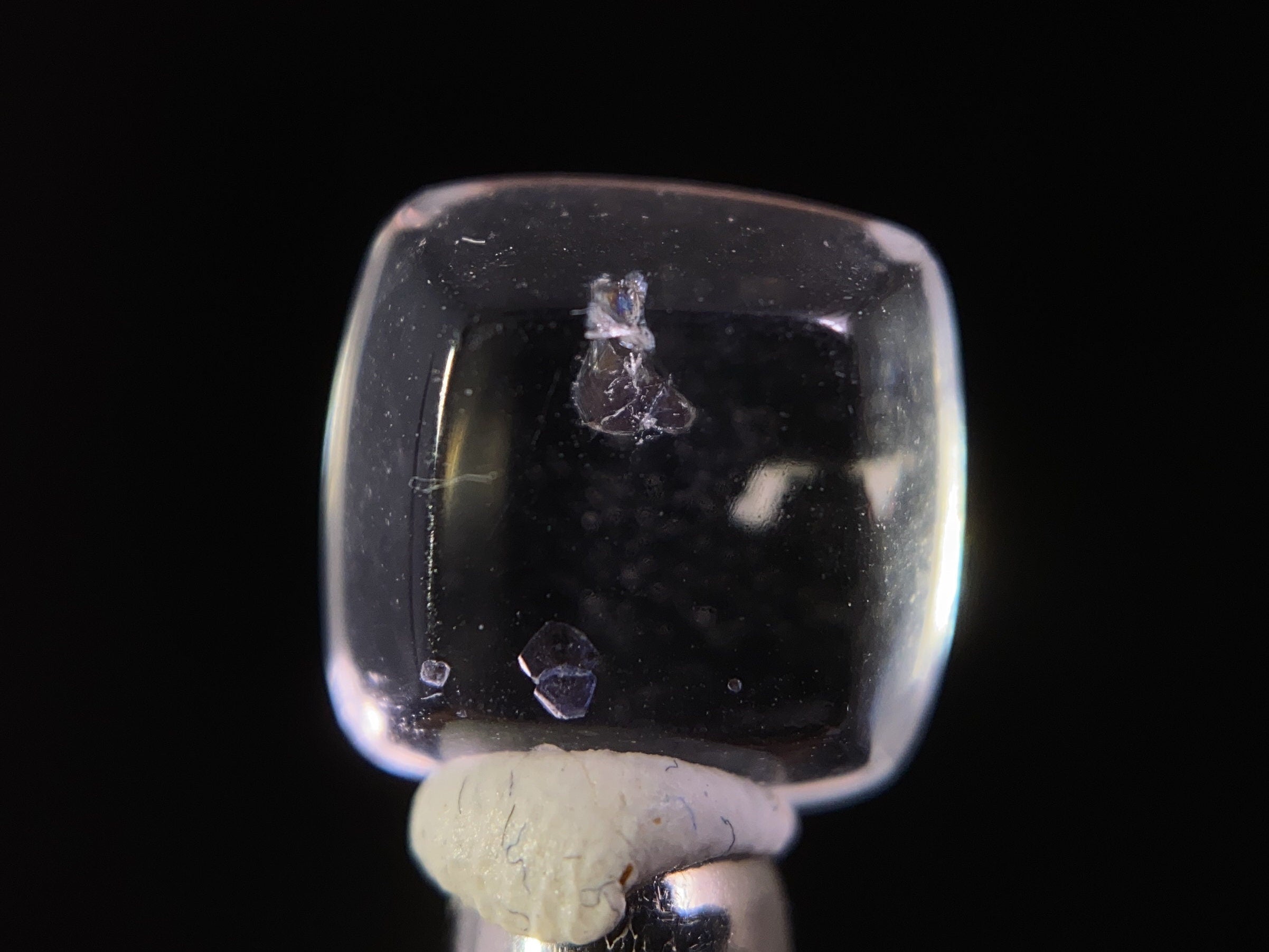 Natural Fluorite in Clear Quartz Crystal Cabochon - Rare Gemstone for Jewelry Making, Healing Crystals & Collectors (47490) - Perfect for Pendants, Rings & Spiritual Healing