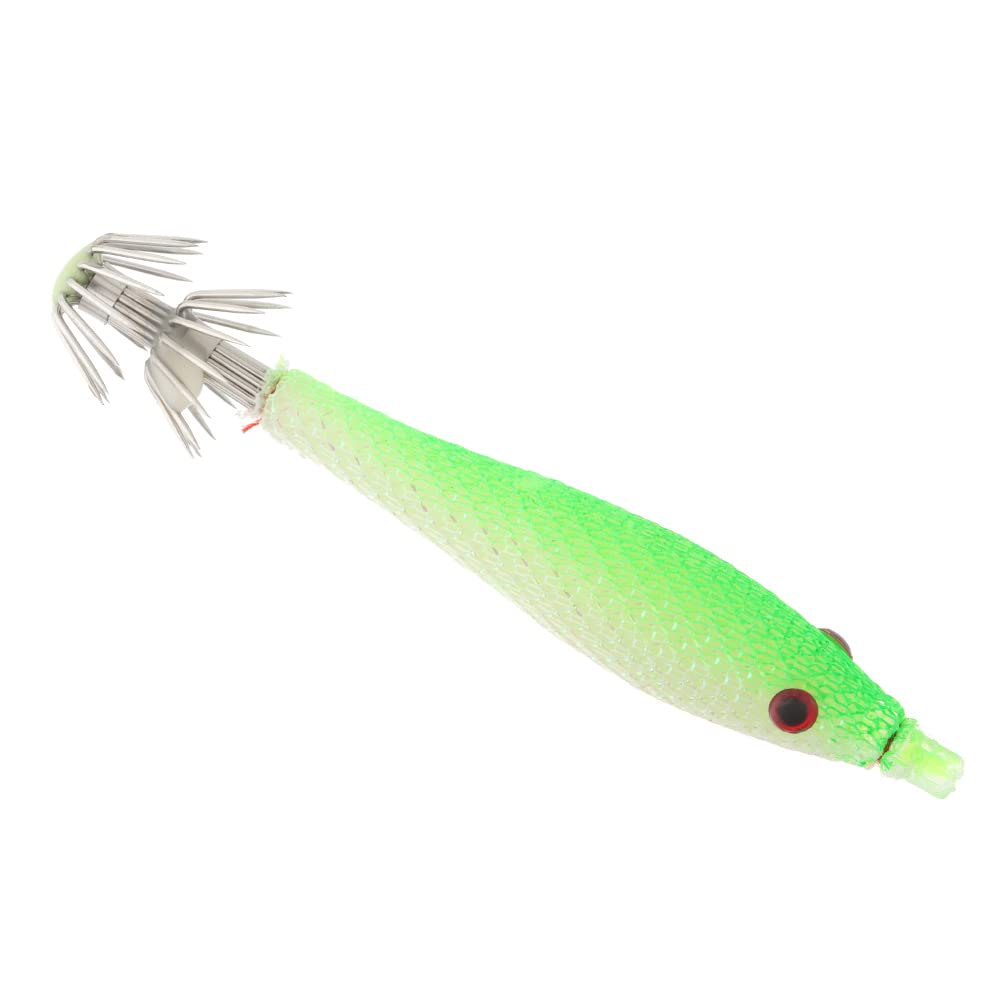 Octopus Jig Hook - 5pcs Glow in the Dark Squid Lures with Bazooka Shrimp Design for Saltwater Fishing | Perfect for Night Fishing and Deep Sea Angling