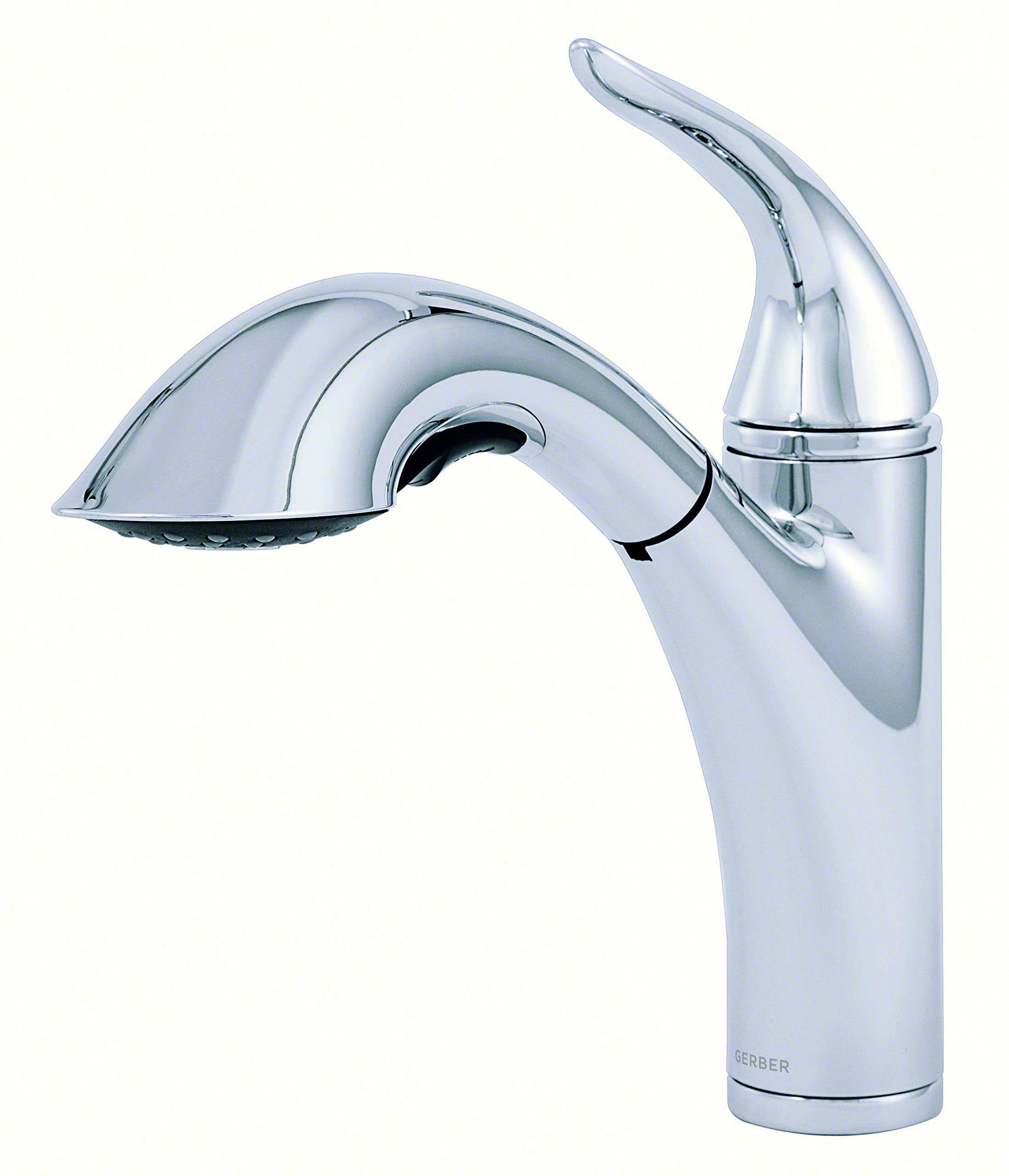 Gerber Plumbing Antioch Pull-Out Kitchen Faucet - Stainless Steel Single Handle Sink Faucet with High Arc Spout for Modern Kitchens | Perfect for Washing Dishes, Filling Pots & Cleaning Countertops
