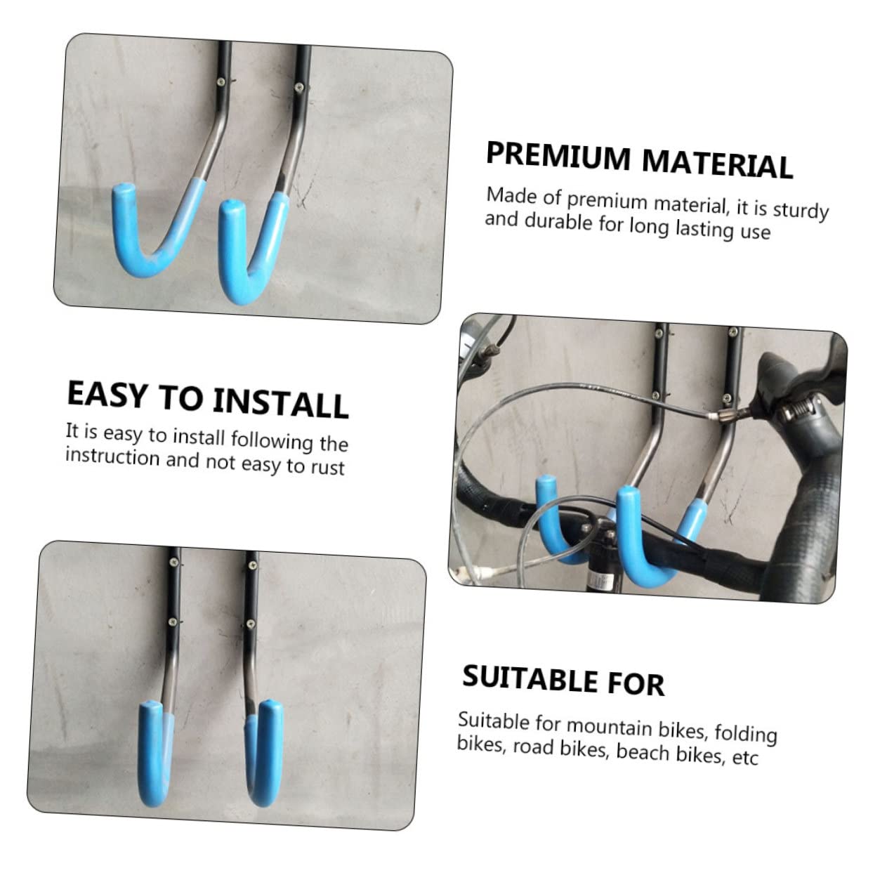 CORHAD Bike Wall Mount Rack - Heavy Duty Garage Bike Storage Hanger for Multiple Bikes | Space Saving Vertical Bike Parking Solution for Home, Apartment & Cycling Enthusiasts | Perfect for Indoor & Outdoor Bike Organization