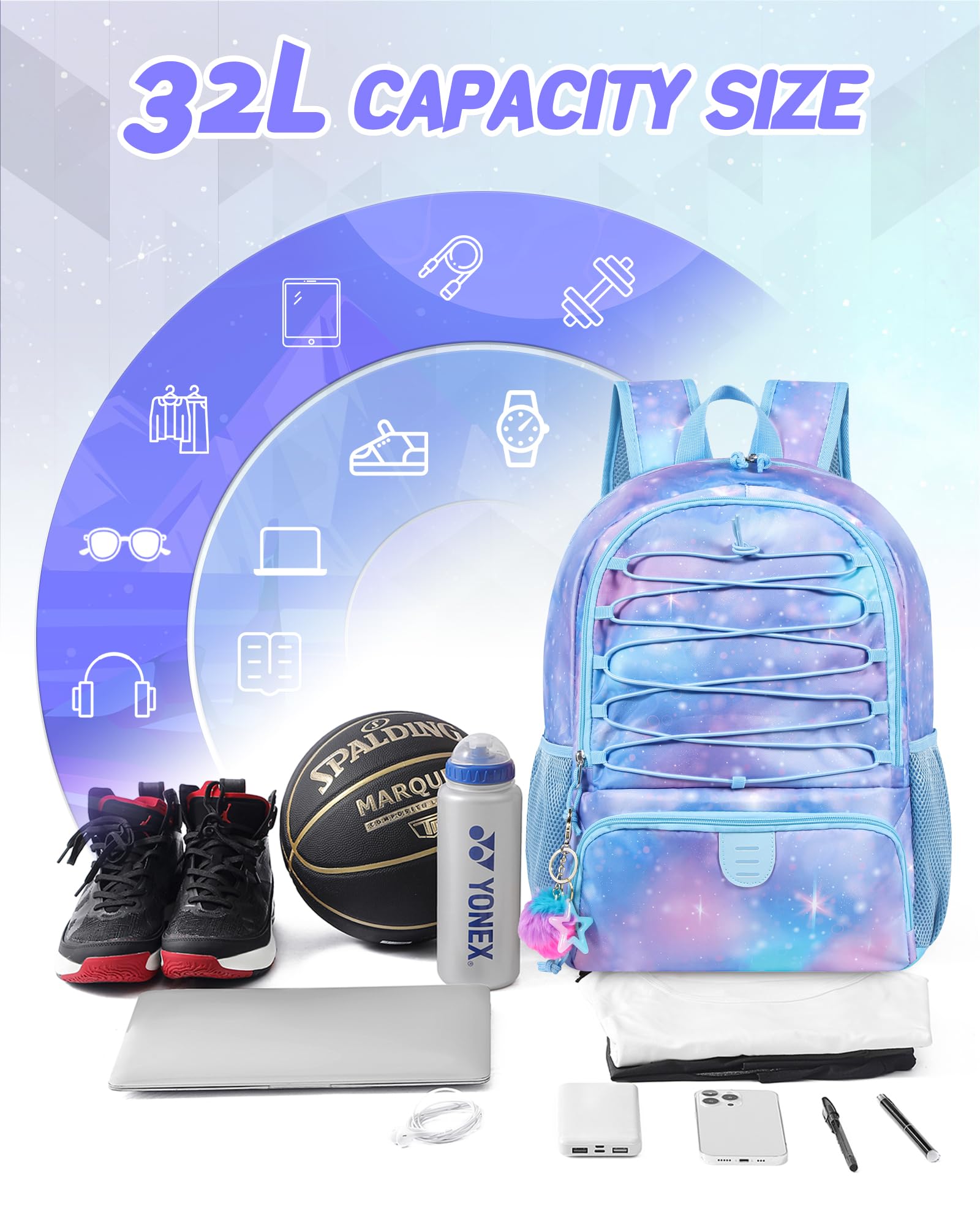 Best Basketball Backpack for Men & Women - 30L Lightweight Breathable Sports Bag with Shoe & Ball Compartment - Perfect for Soccer, Volleyball, Football, Gym, School & Travel