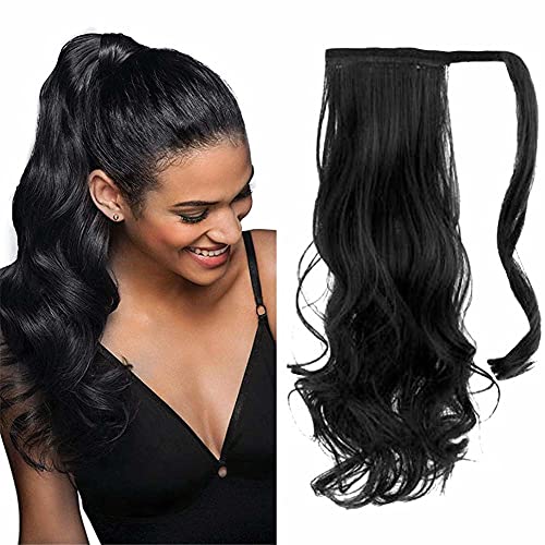 Premium 15 Inch 80g Real Human Hair Ponytail Extensions - #12 Light Brown Wavy Wrap Around Hairpiece for Women | Perfect for Parties, Weddings & Everyday Styling
