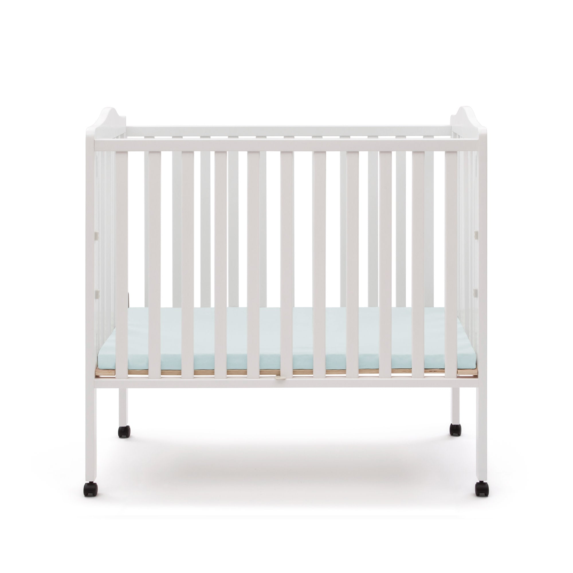 Portable Folding Mini Baby Crib with 1.5 Inch Mattress - Lightweight Travel Crib for Home, Nursery & On-The-Go