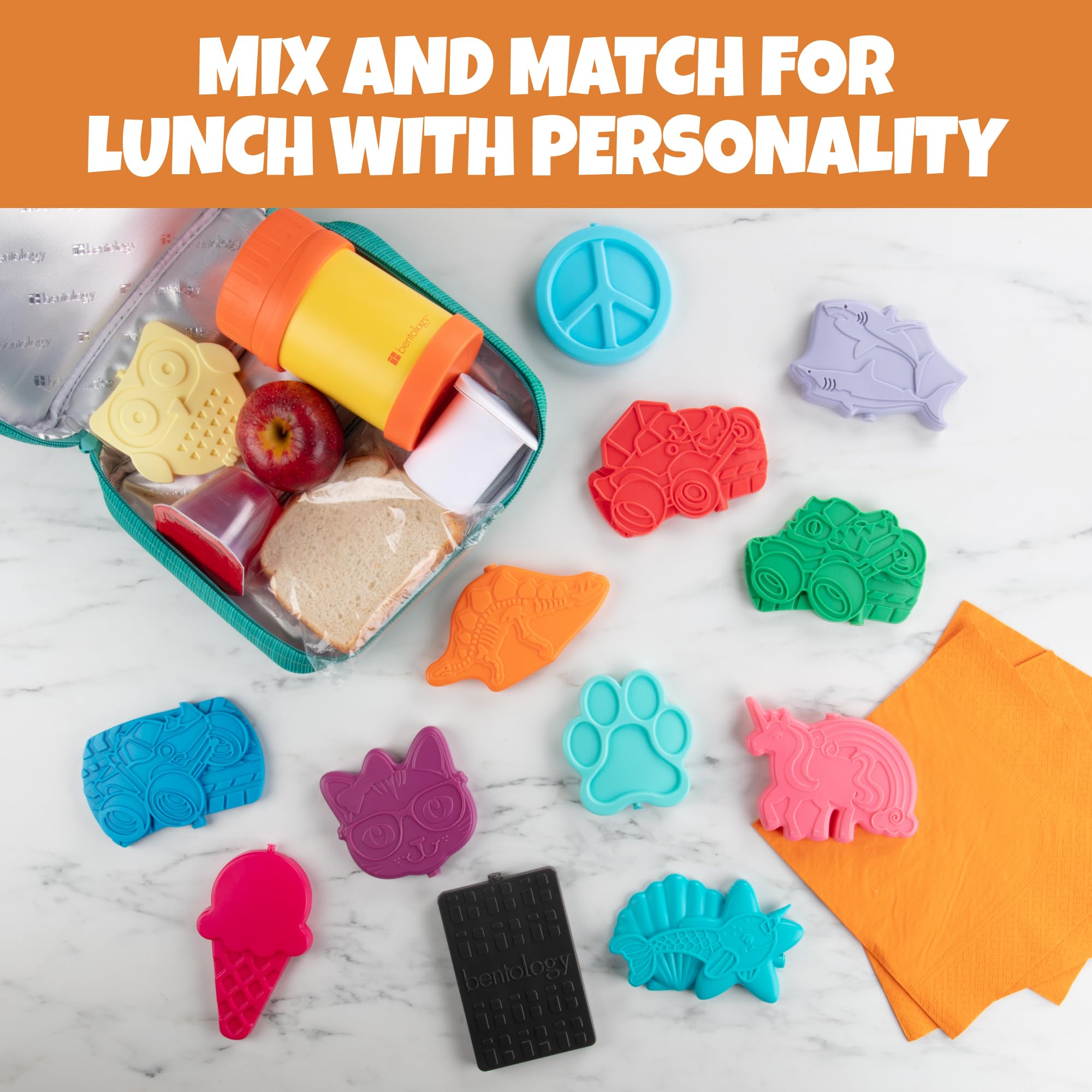 Dino Reusable Hard Ice Pack - Set of 3 - Fits Kids Lunch Box, Bento & Cooler Bags - Slim & Space Saving - Long-Lasting Cold for Hours - Perfect for School Lunches, Picnics & Outdoor Activities