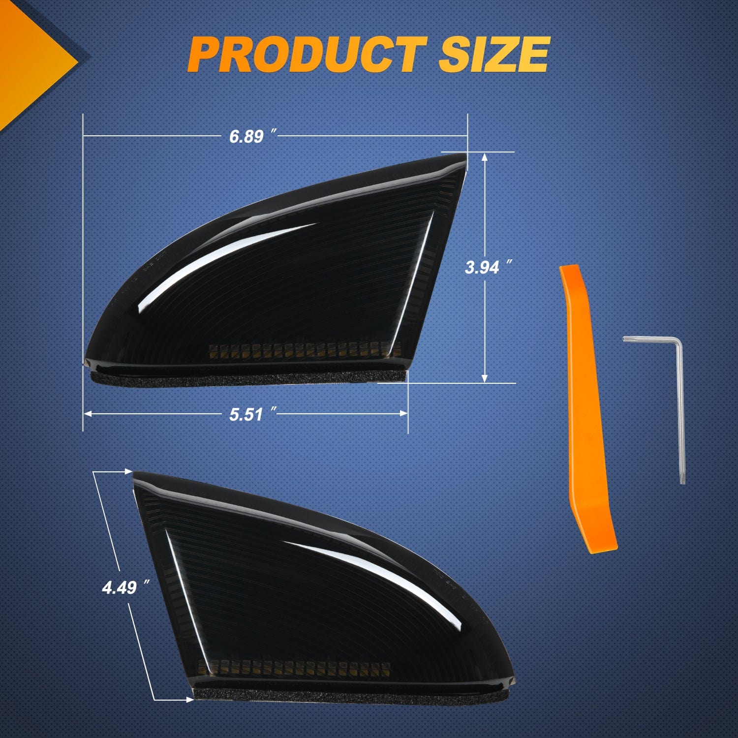 Side Mirror Marker Light for Dodge Ram 1500/1500 Classic/2500/3500 (2009-2022) - LED Turn Signal Light Replacement - Enhances Visibility & Safety for Night Driving & Parking