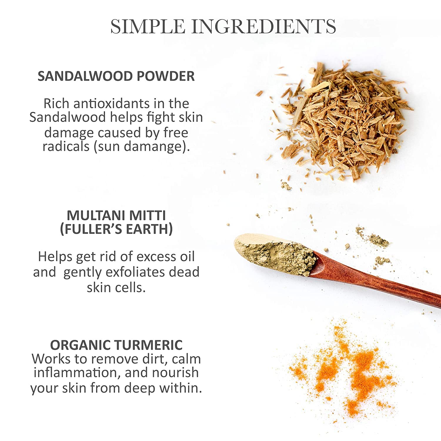 RDK Sandalwood Clay Mud Mask for Face & Body - Exfoliating & Acne Treatment Facial Mask - Pore Minimizer & Skin Detoxifier - Natural Skincare for Oily & Acne-Prone Skin (50g) | Perfect for Spa Days & At-Home Self Care Routines