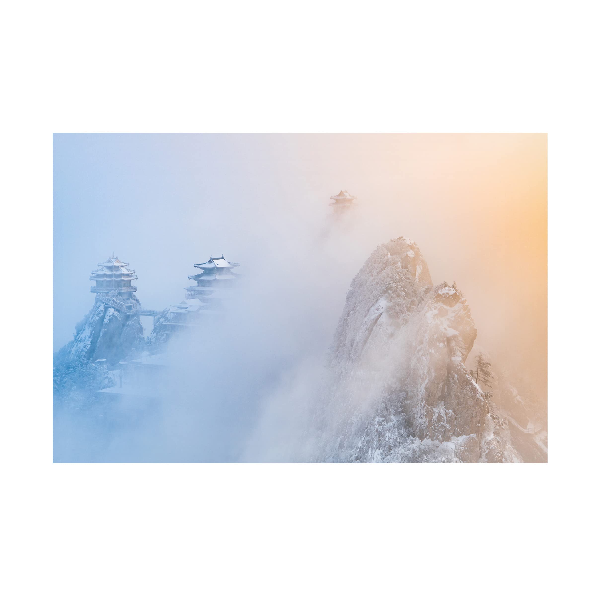 Trademark Fine Art 'Laojun Mountain' Canvas Wall Art Print by Simoon - Perfect for Living Room, Bedroom & Office Decor