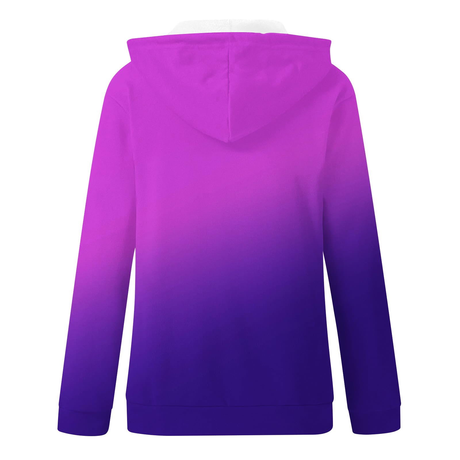 Women's Ombre Tie Dye Cropped Hoodie Jacket - Full Zip Up Long Sleeve Sweatshirt with Drawstring & Hood | Casual Fall Fashion for Streetwear, Loungewear & Outdoor Activities