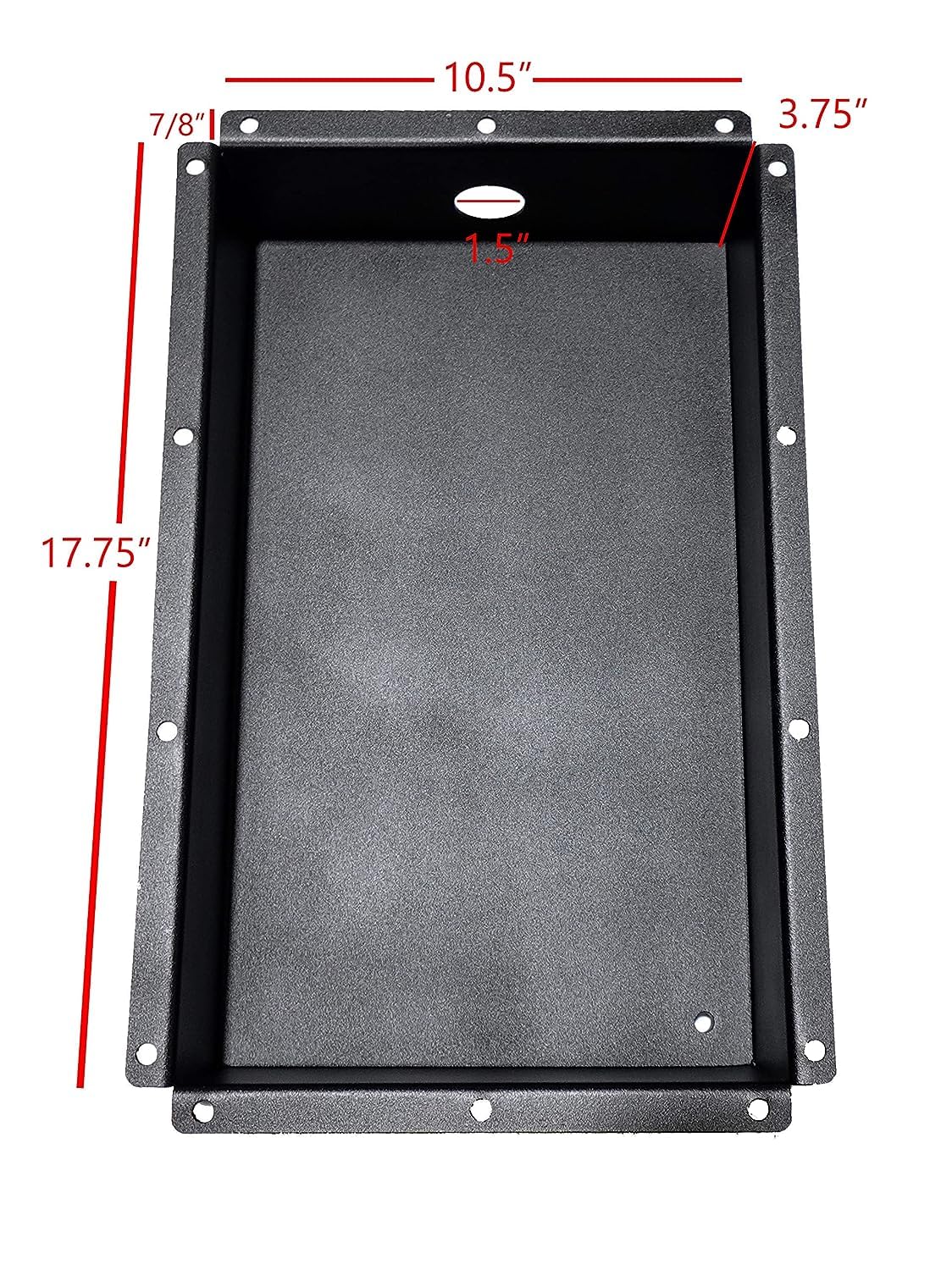 Baldwin Iron Works Recessed Trolling Motor Foot Pedal Pan Tray - Heavy Duty Aluminum Boat Accessory for Fishing & Marine Use (Tray Only)
