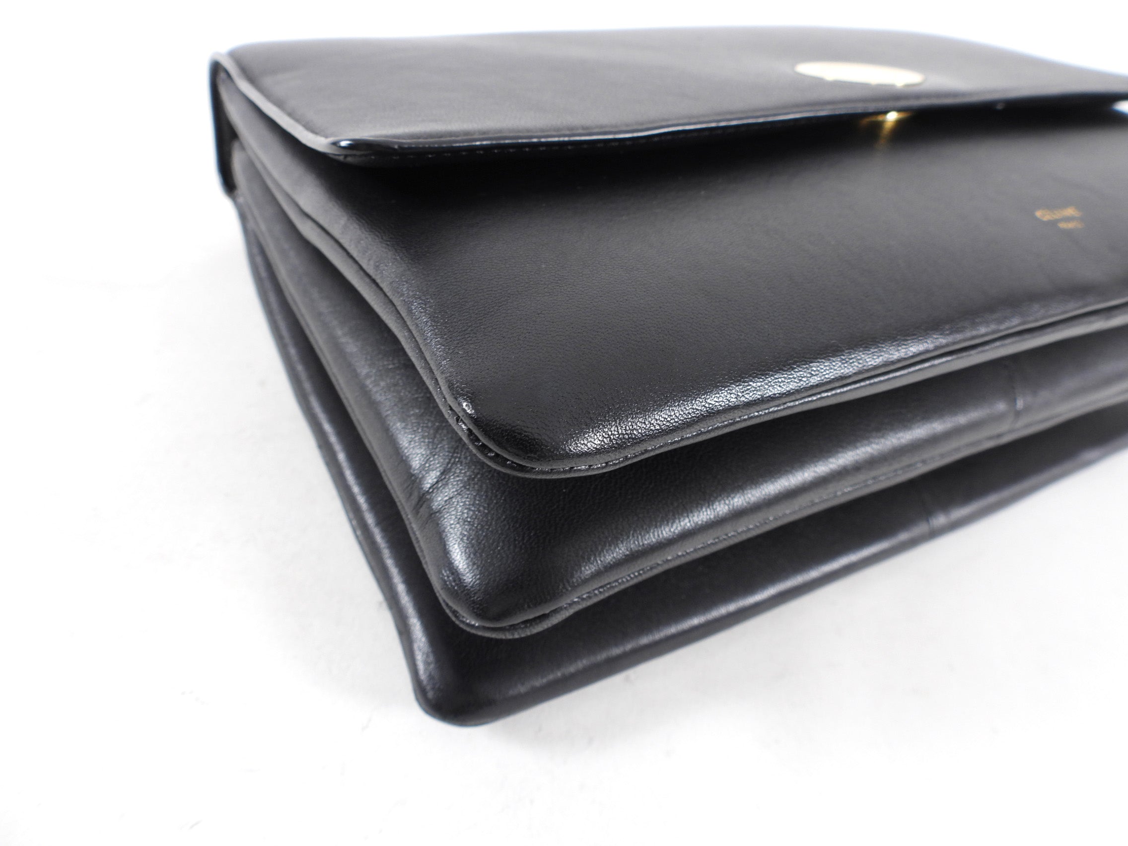 Celine Black Leather Chain Strap Triple Bag - Luxury Designer Crossbody Shoulder Purse for Women | Perfect for Evening Parties, Date Night & Special Occasions