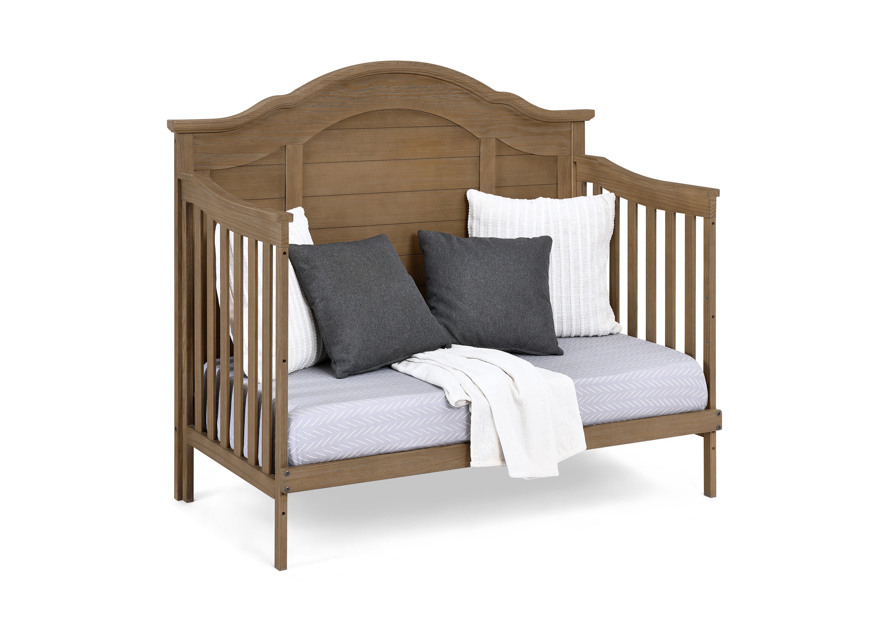 Asher 6-in-1 Convertible Baby Crib to Toddler Bed - White Nursery Furniture for Boys & Girls - Perfect for Newborns, Infants and Growing Kids