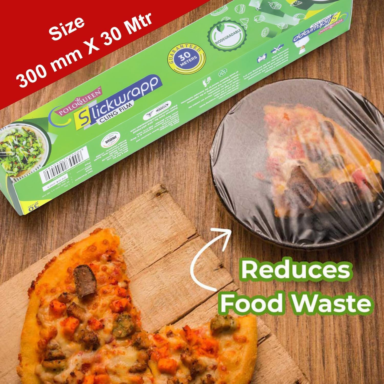 PoloQueen 30m Food Wrap Roll & 20m Butter Paper Roll Set | Microwave-Safe, Non-Stick Baking Paper for Cooking, Freezing, Food Storage | Perfect for Meal Prep, Roti Wrapping & Kitchen Organization
