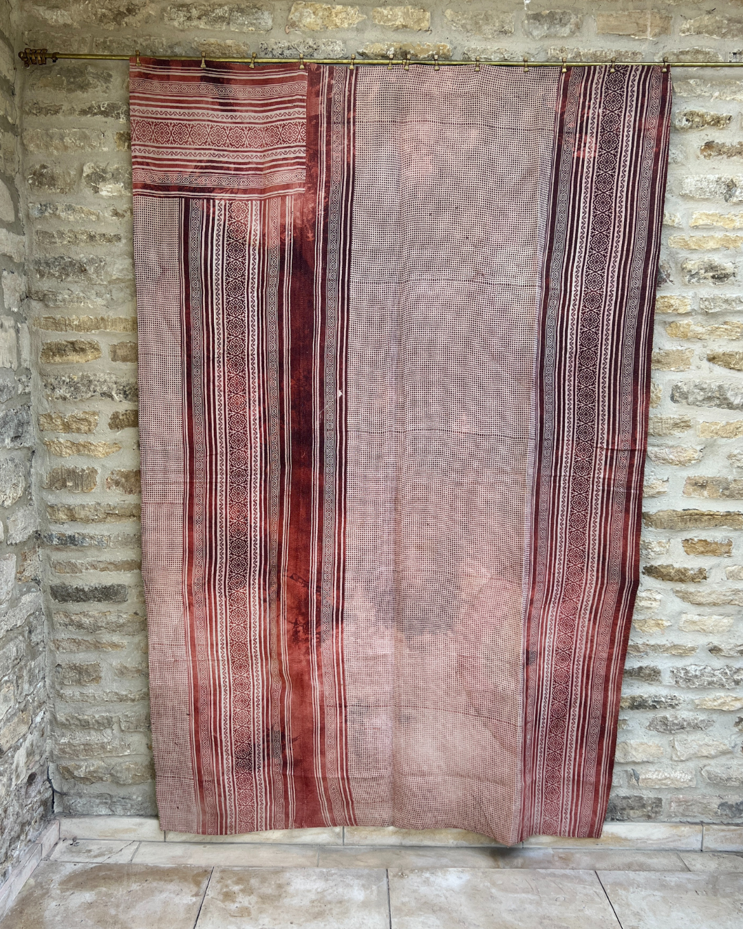 Lightweight Kantha Quilt No. 776 - Handmade Cotton Throw Blanket for Bed, Sofa & Travel - Boho Chic Home Decor & Cozy Gift Idea