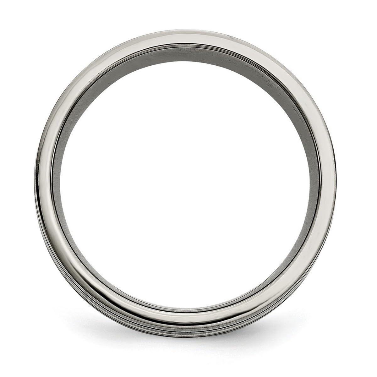 Titanium Grooved 925 Sterling Silver Inlay Brushed Band Ring for Men & Women - Durable Wedding, Engagement, or Fashion Jewelry in Multiple Sizes & Widths (2mm-8mm) - Perfect for Everyday Wear, Gifts & Special Occasions