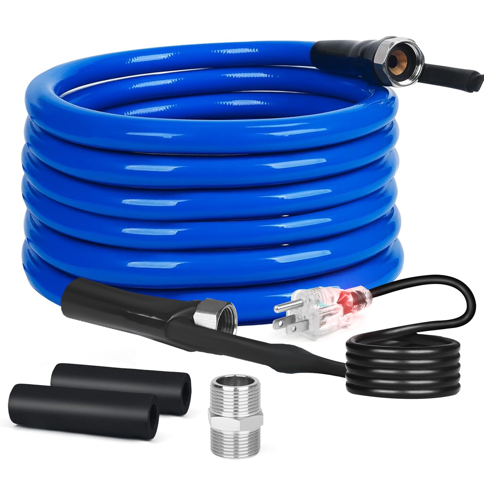 15FT Heated RV Water Hose - Lead & BPA Free Drinking Hose with Thermostat, 1/2