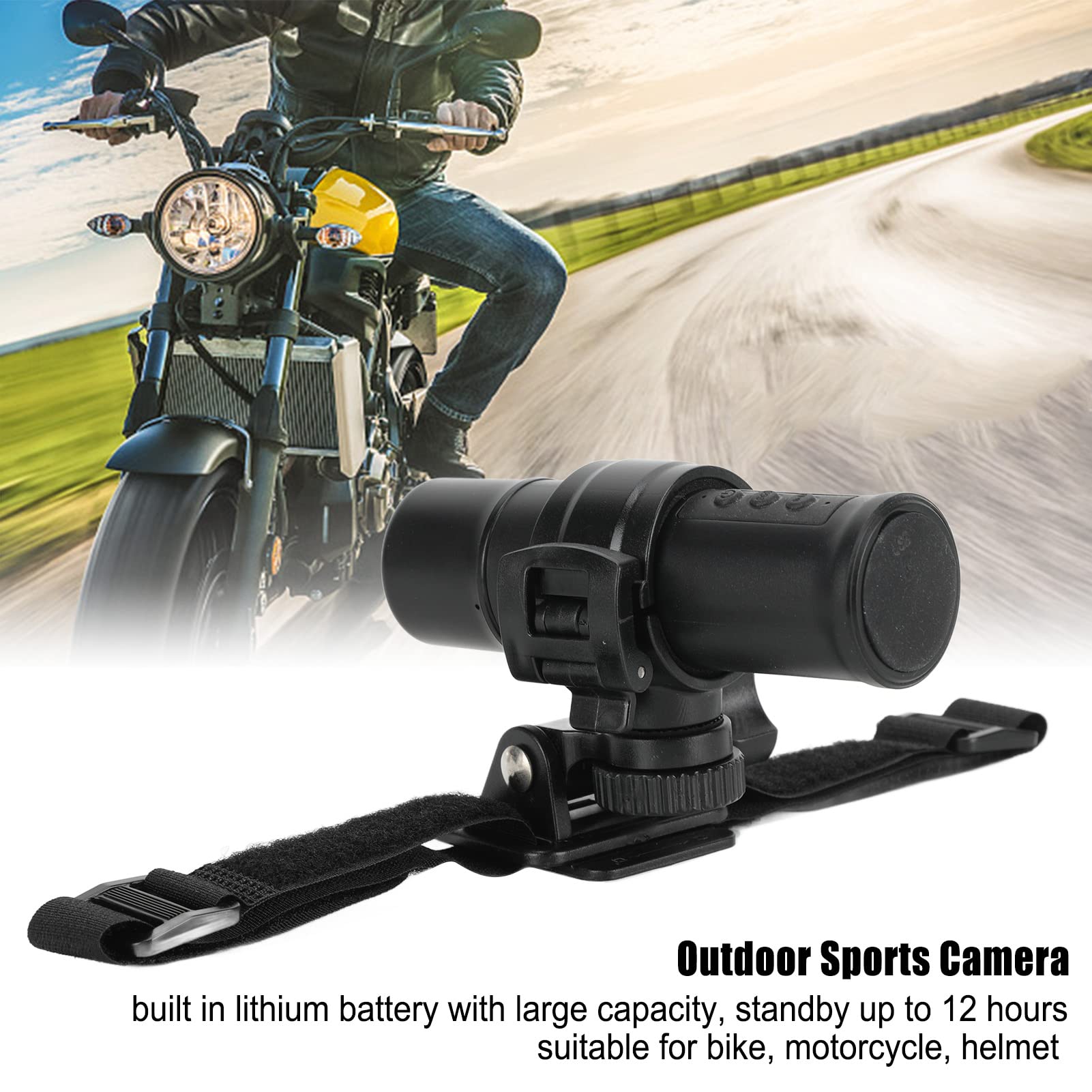 HD 1080P WiFi Waterproof Motorcycle Helmet Camera - 120° Wide Angle Sports Action Camera with 128GB Expandable Storage - Perfect for Cycling, Motocross, Skiing & Outdoor Adventures