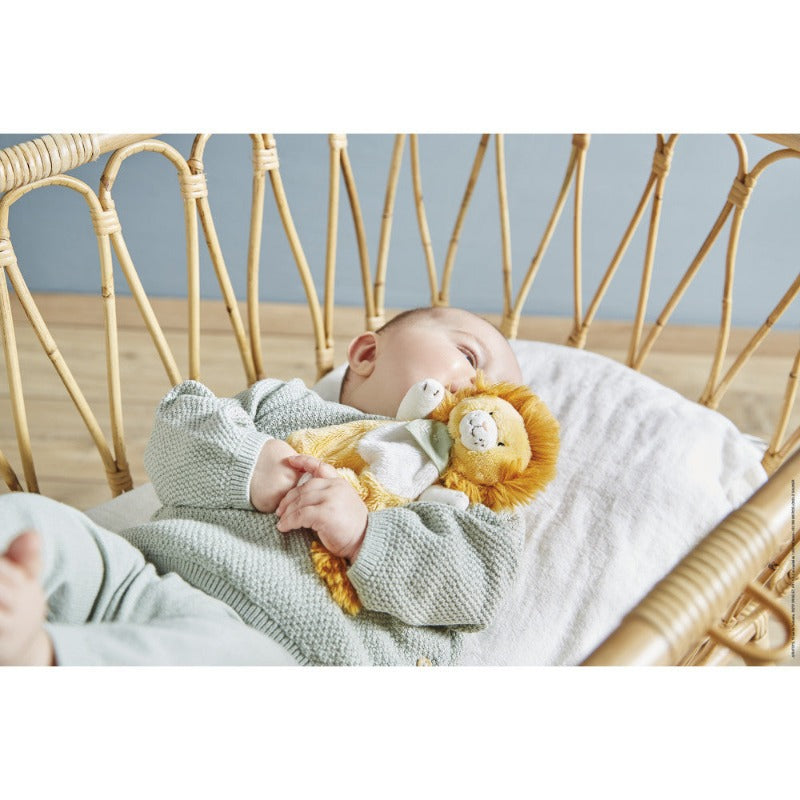 Soft Nougat Lion Baby Comforter - Cute Plush Security Blanket for Newborns & Toddlers - Perfect for Nursery, Stroller, and Travel Comfort