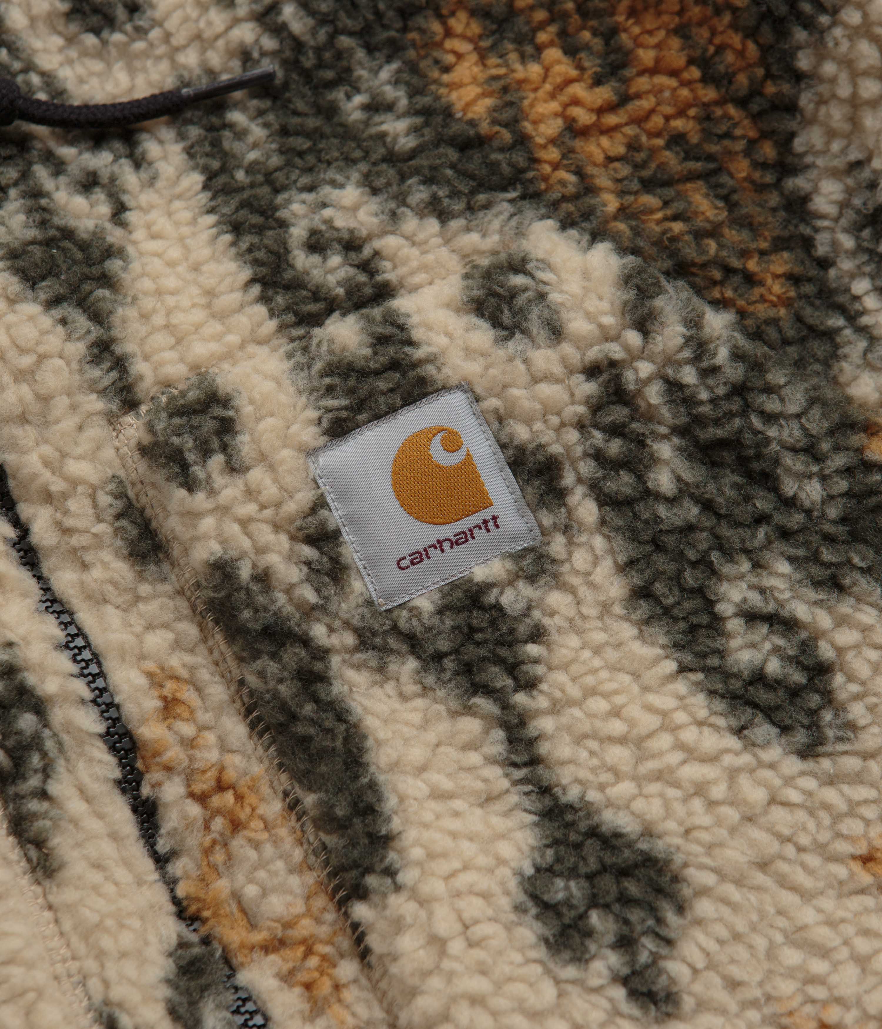 Carhartt OG Active Liner Fleece Jacket - Baru Jacquard/Wall Design - Warm & Durable Workwear for Men - Perfect for Outdoor Jobs, Construction & Winter Activities