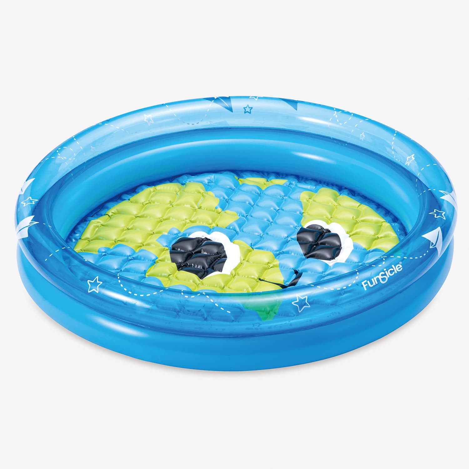 Funsicle Around the Globe FunRing Pool Float - Inflatable Pool Toy for Adults & Kids, Summer Water Fun, Beach Party Essential, Perfect for Swimming Pools, Lakes, and Ocean Relaxation