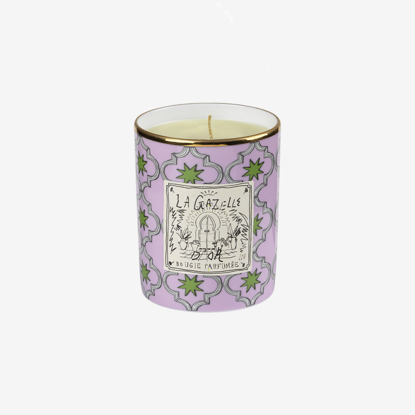 Ginori 1735 Profumi Luchino Scented Candle - La Gazelle D'Or Marrakech Fragrance for Home Decor, Luxury Gifts & Romantic Ambiance
