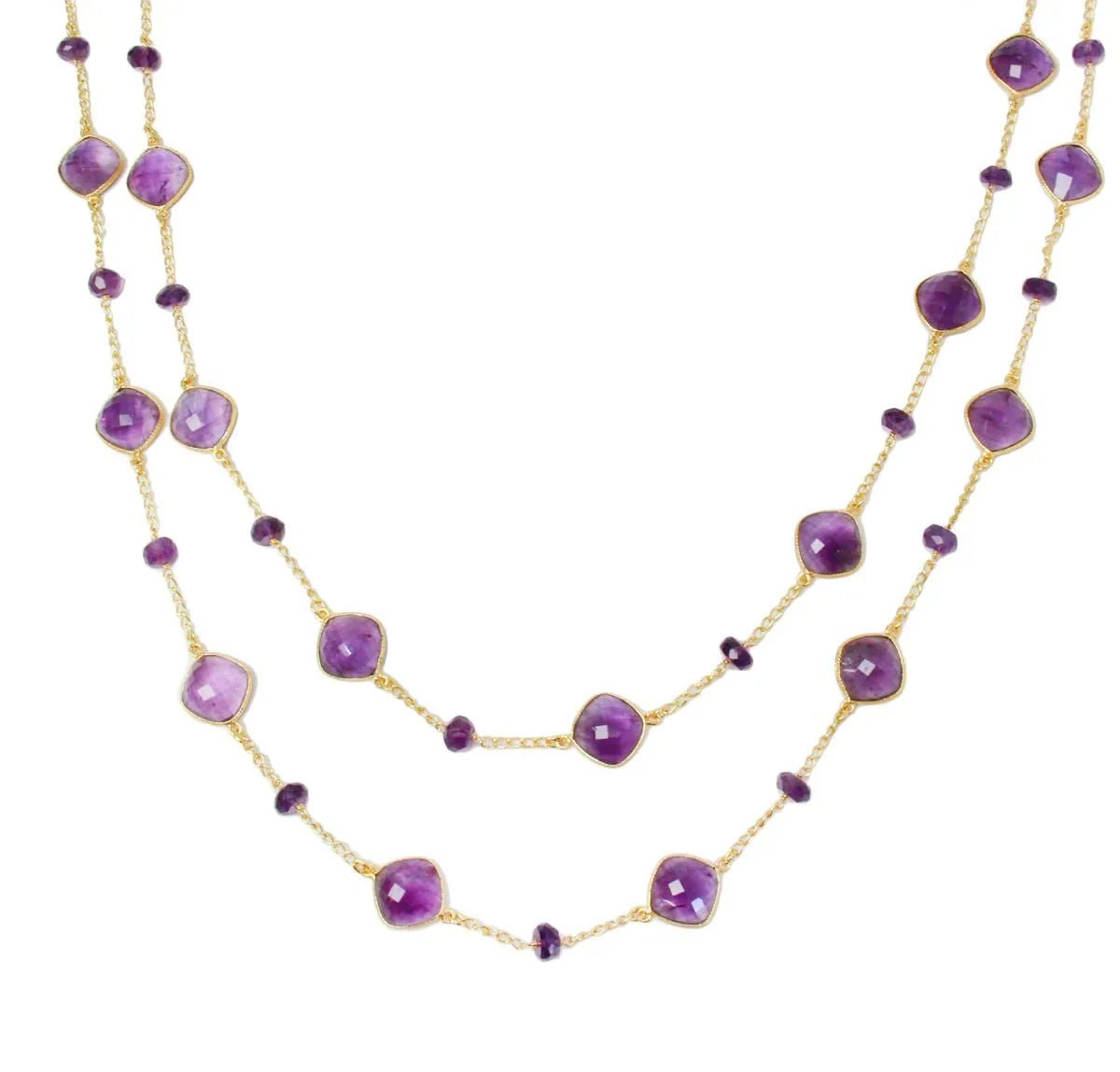 Elegant Gemstone Long Necklace for Women - Handmade Beaded Jewelry for Casual & Formal Wear - Perfect for Parties, Weddings & Everyday Fashion