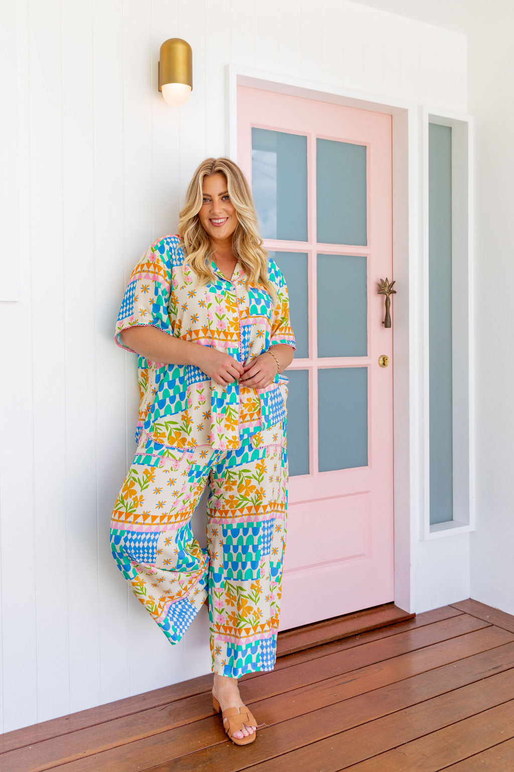 Luella Patch Garden Pants - Stylish Floral Print Women's Trousers for Casual Wear & Outdoor Activities