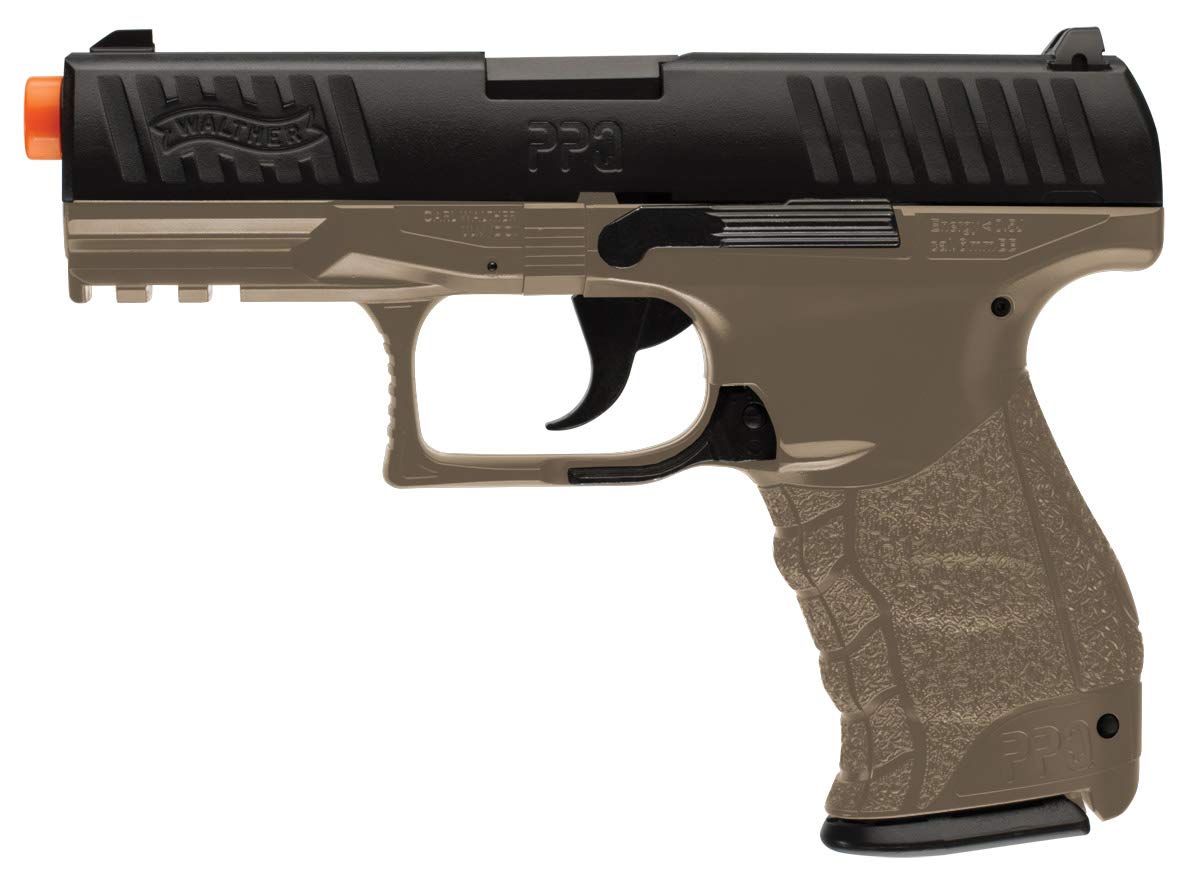 Walther PPQ Spring Airsoft Pistol - Dark Earth Brown | Realistic Airsoft Gun for Training & Target Practice | Perfect for Backyard Shooting & Airsoft Battles