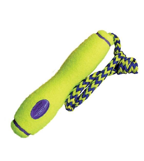 Kong Airdog Fetch Stick With Rope - Durable Interactive Dog Toy for Outdoor Play, Training & Chewing - Perfect for Fetch, Tug of War & Bonding with Your Pet