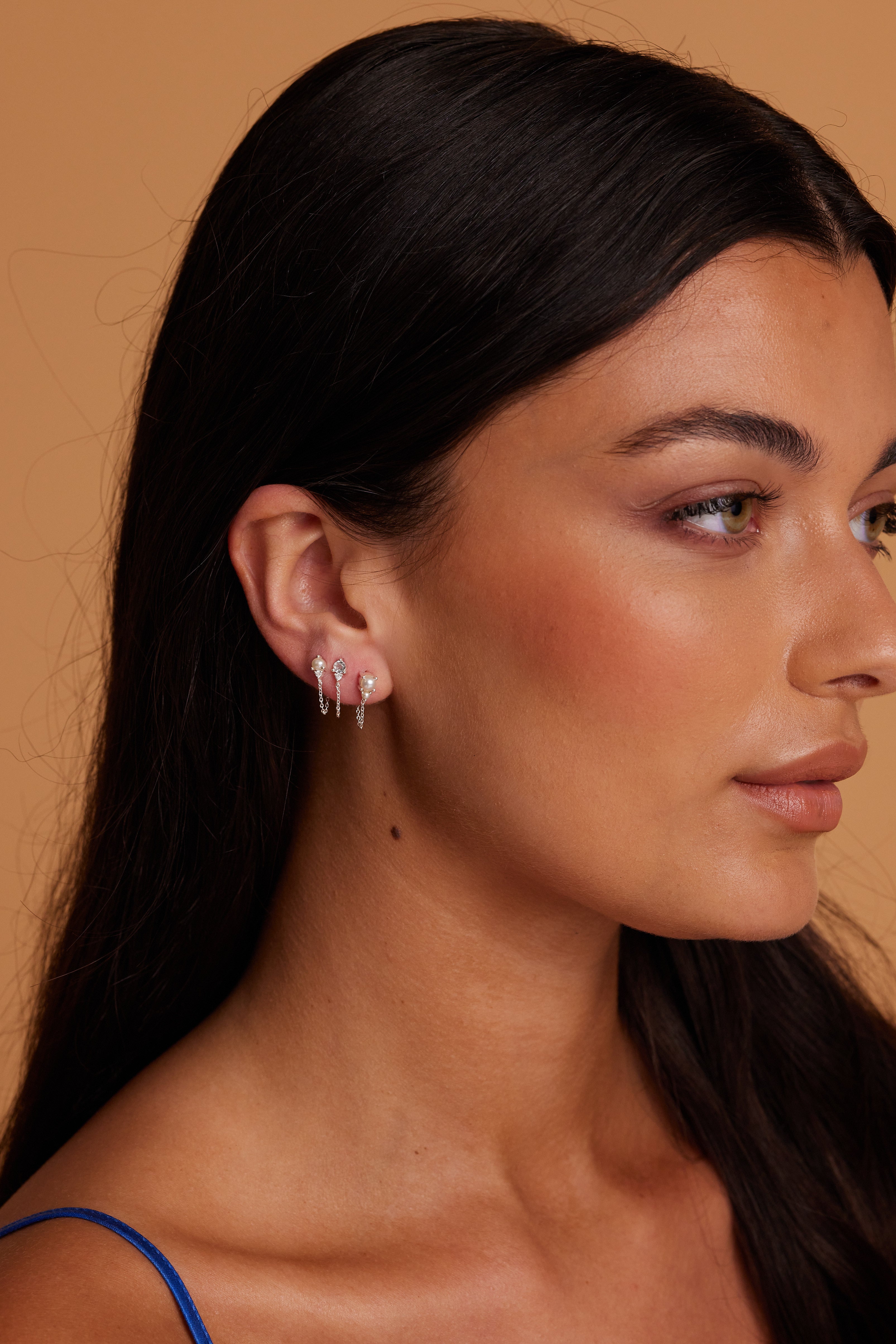 June Ombre Pearl Birthstone Silver Stud Earrings for Women - Perfect Gift for Birthday, Anniversary & Special Occasions