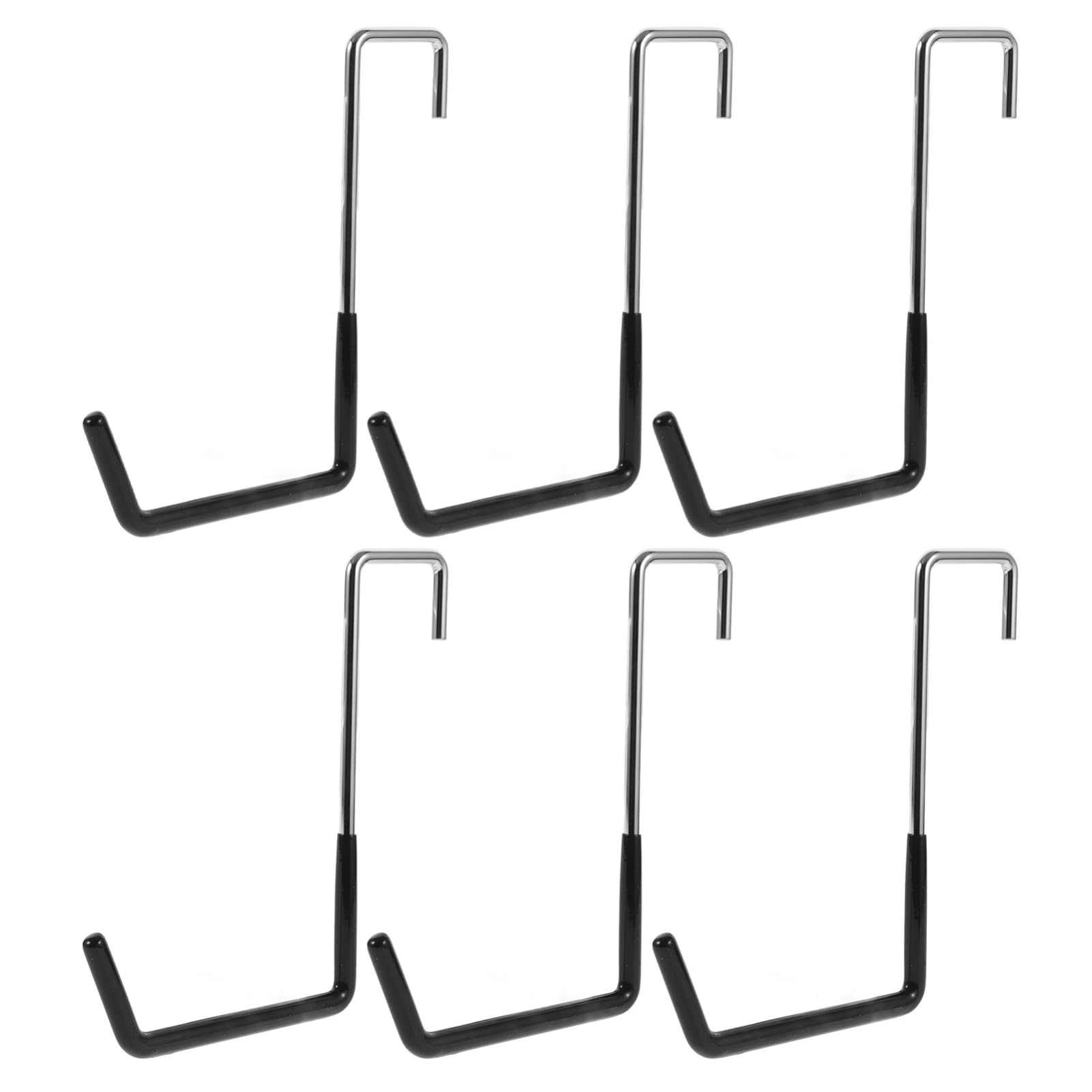 VANZACK 6-Piece Heavy Duty Rafter Hooks - Vinyl Coated Large S Hooks for Ladder, Bike Storage & Organization - Perfect for Garage, Shed & Home Organization